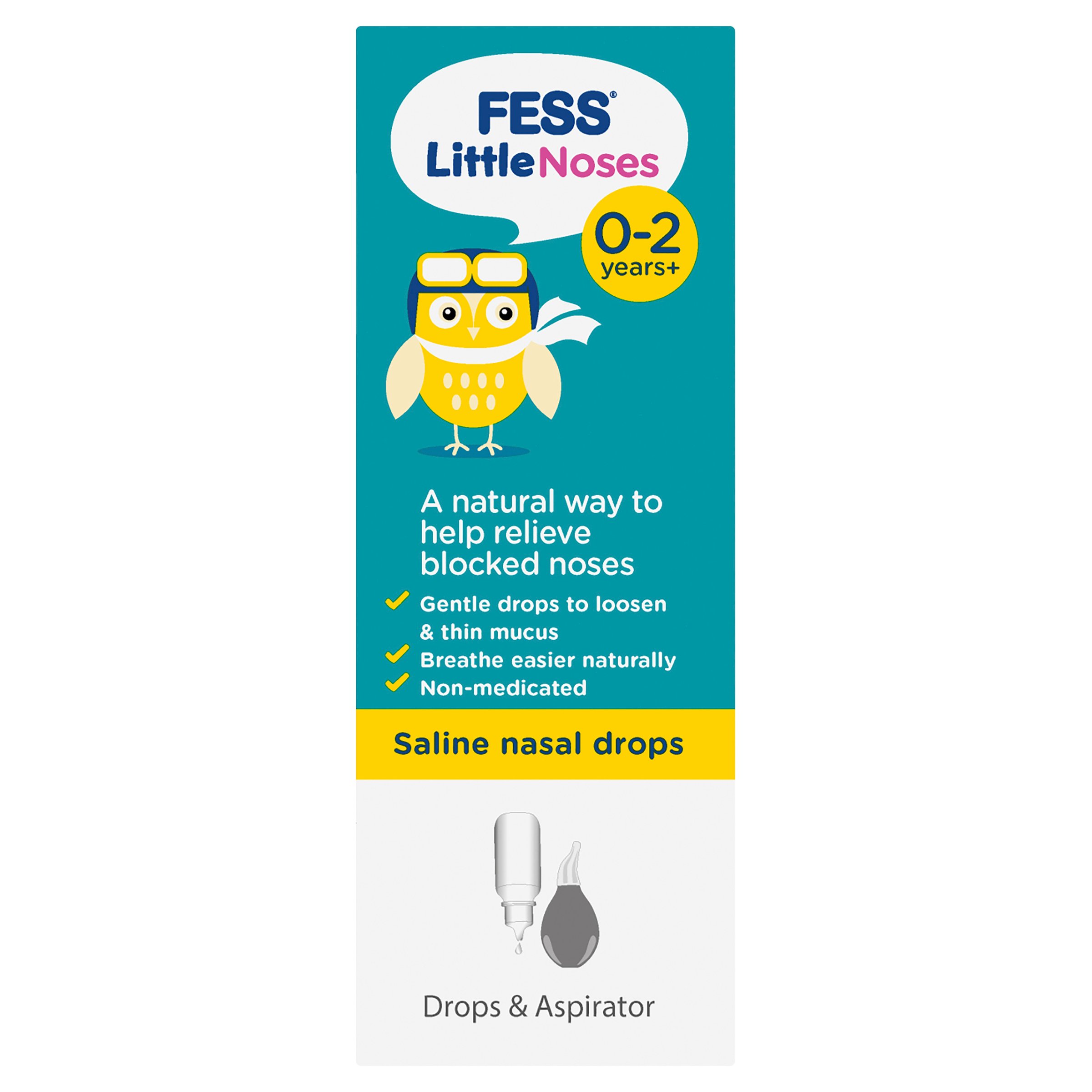 Fess Little Noses Saline Nasal Drops And Aspirator 25ml - Image 3