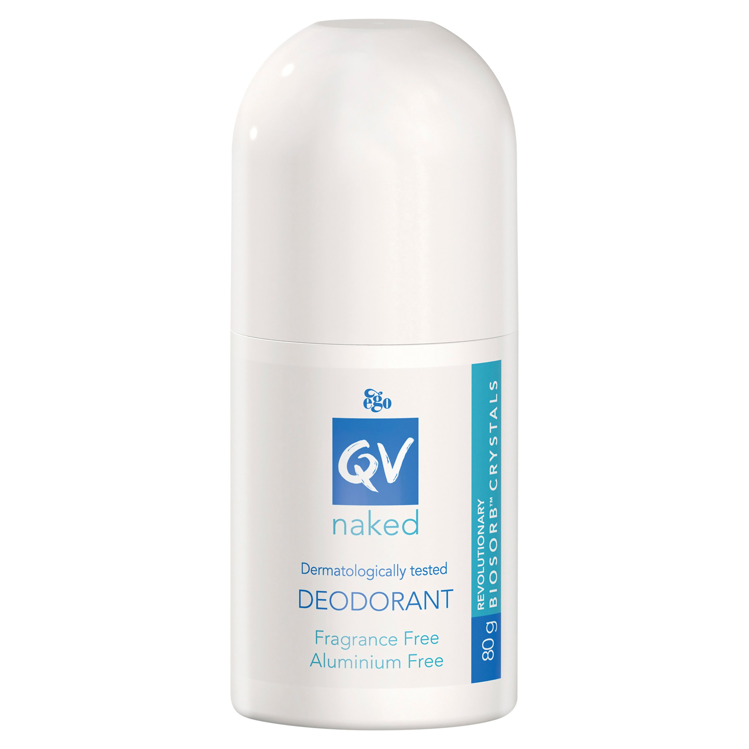 Ego QV Naked Deodorant Roll On Fragrance Free 80g - Image 1