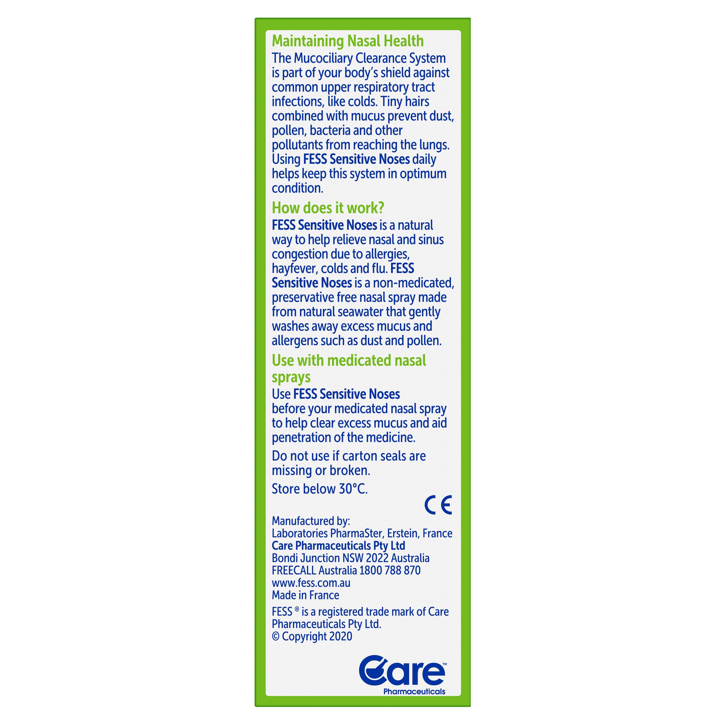 Fess Nasal Spray Sensitive Noses 30ml - Image 2