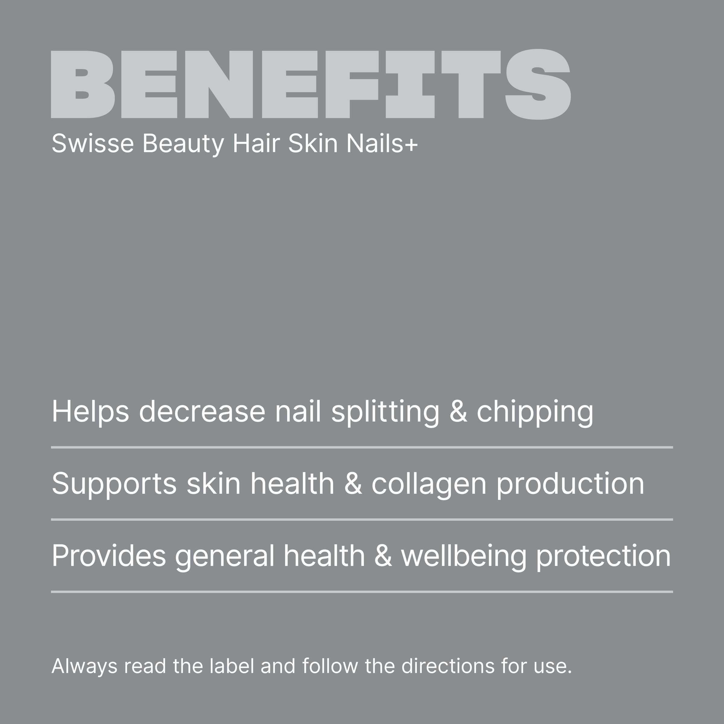 Swisse Beauty Hair Skin Nails+ 60 tablets - Image 4