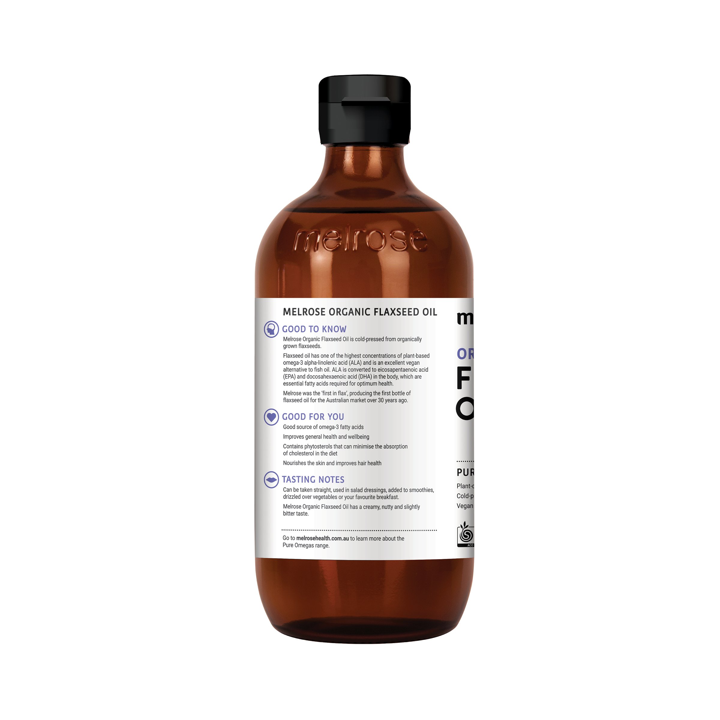 Melrose Organic Flaxseed Oil 500ml - Image 3