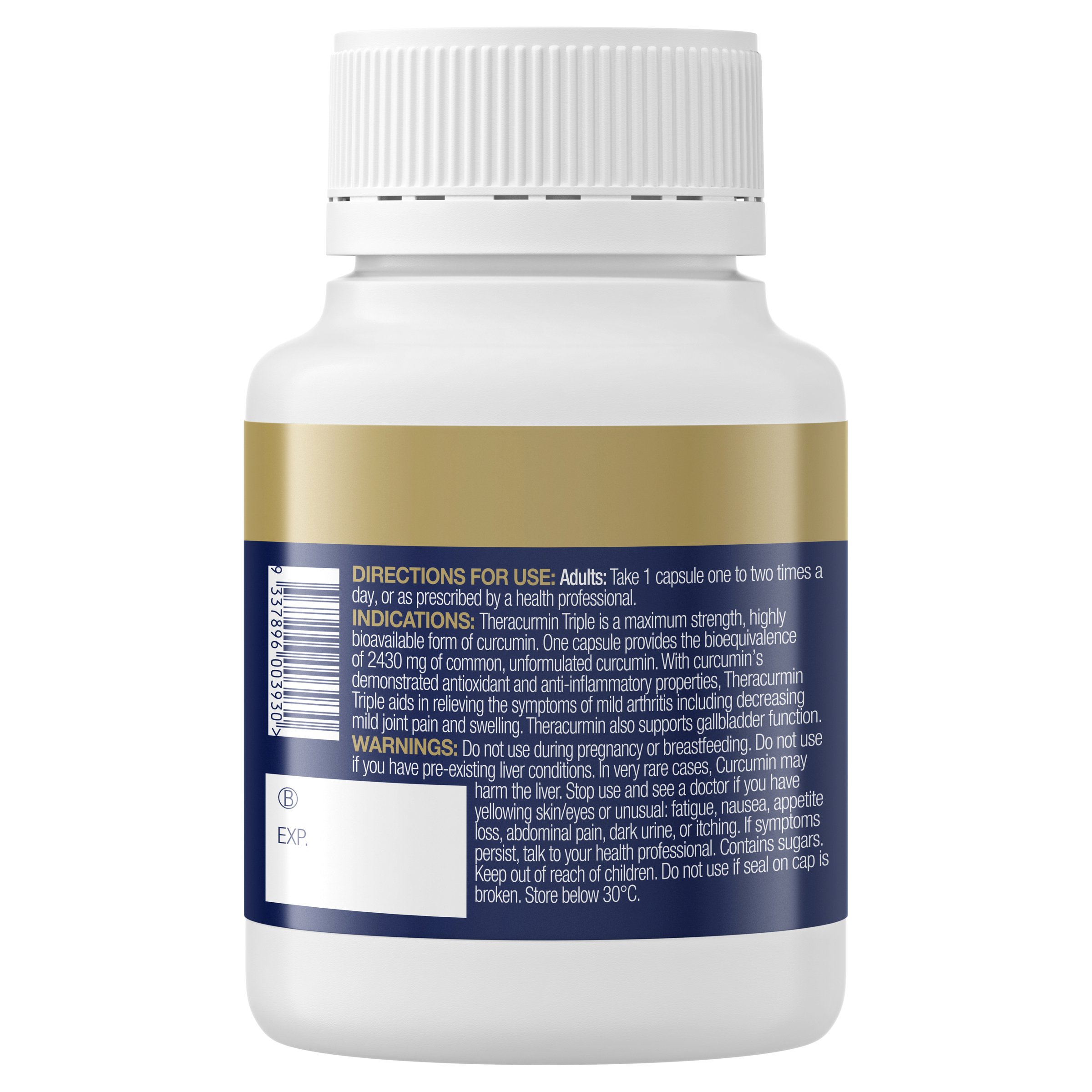 BioCeuticals Theracurmin BioActive 30mg - 60 capsules - Image 2