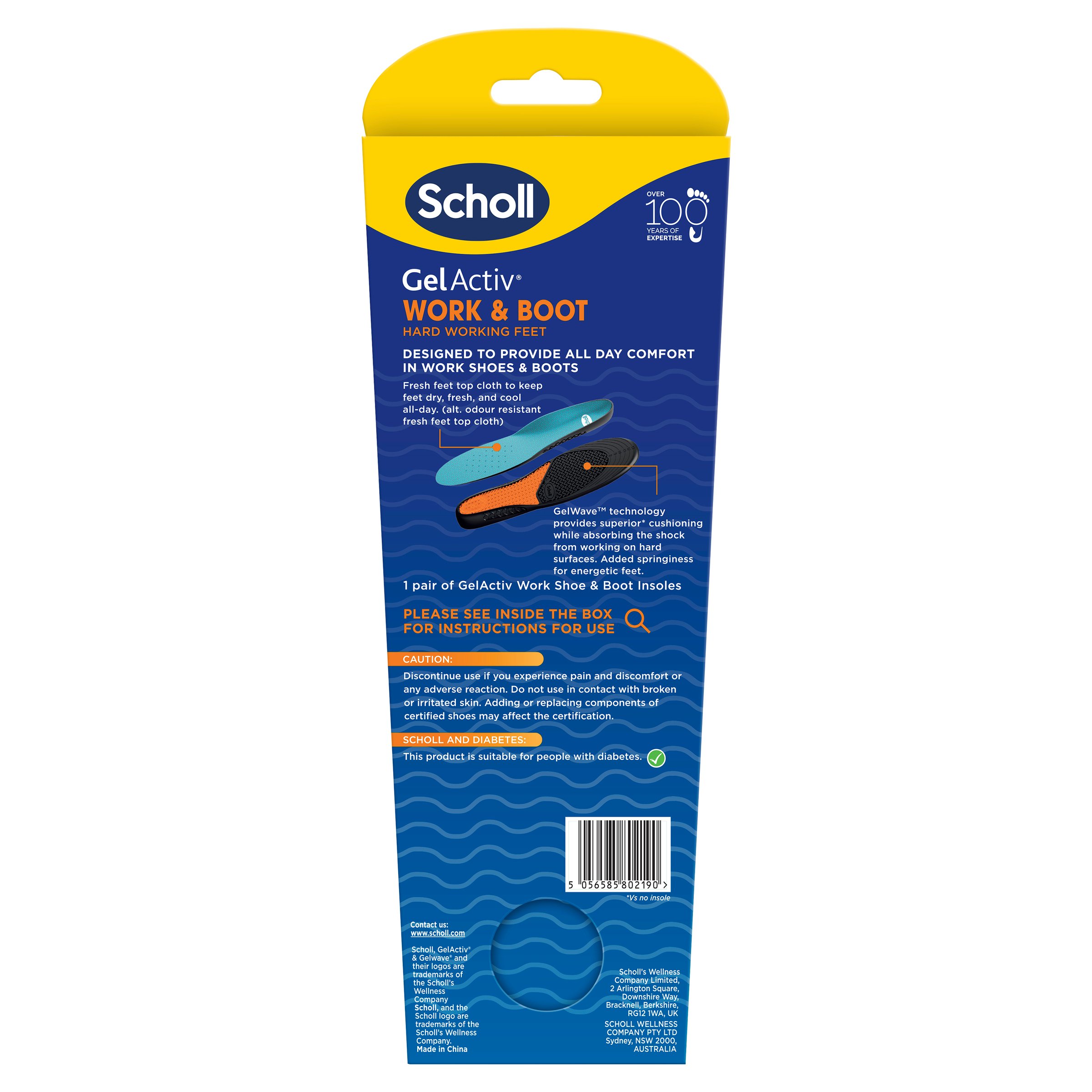 Dr.Scholl's Gel Activ Insole Work & Boot Large 1 each - Image 2