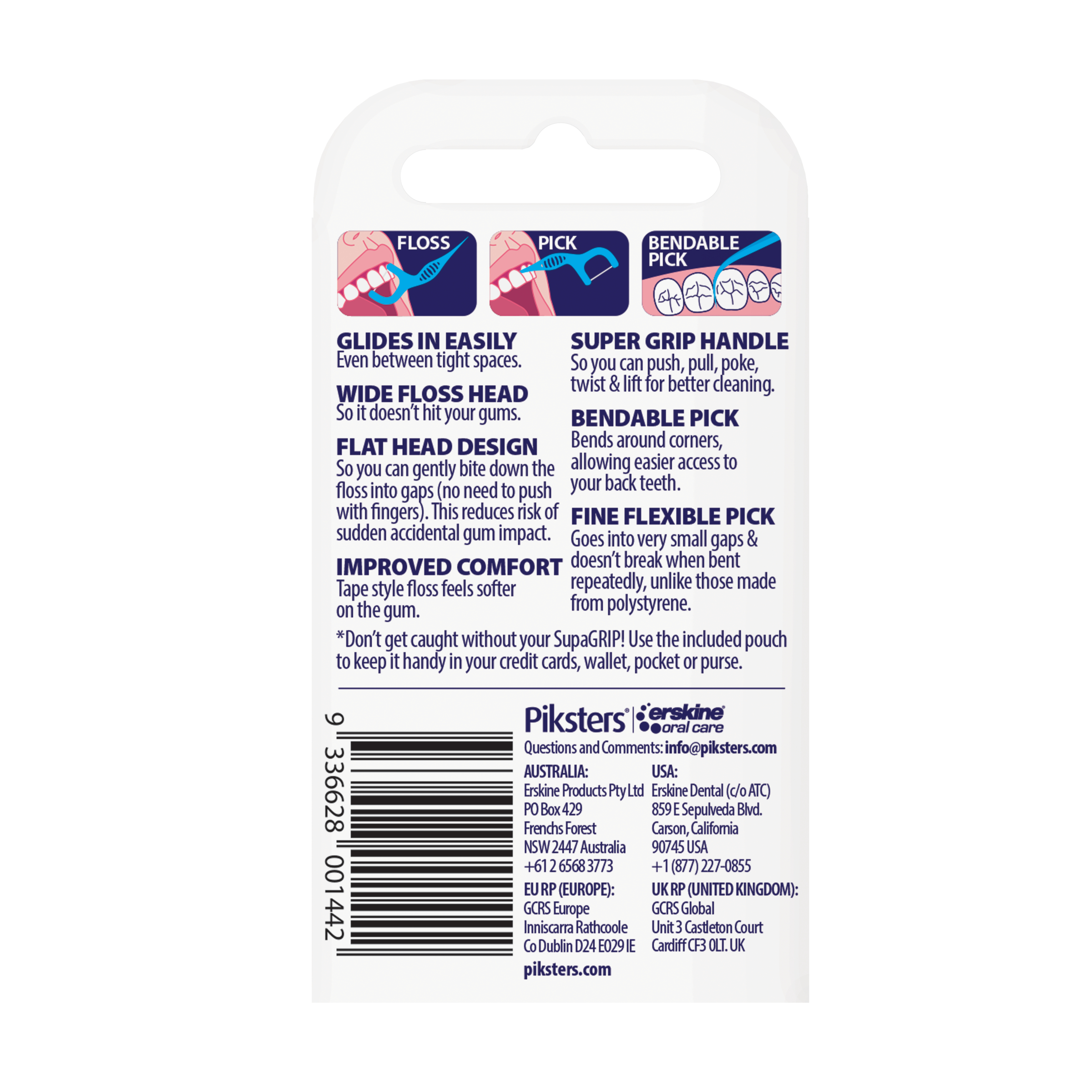 Piksters® SupaGRIP™ Floss Picks 20pk - Image 2