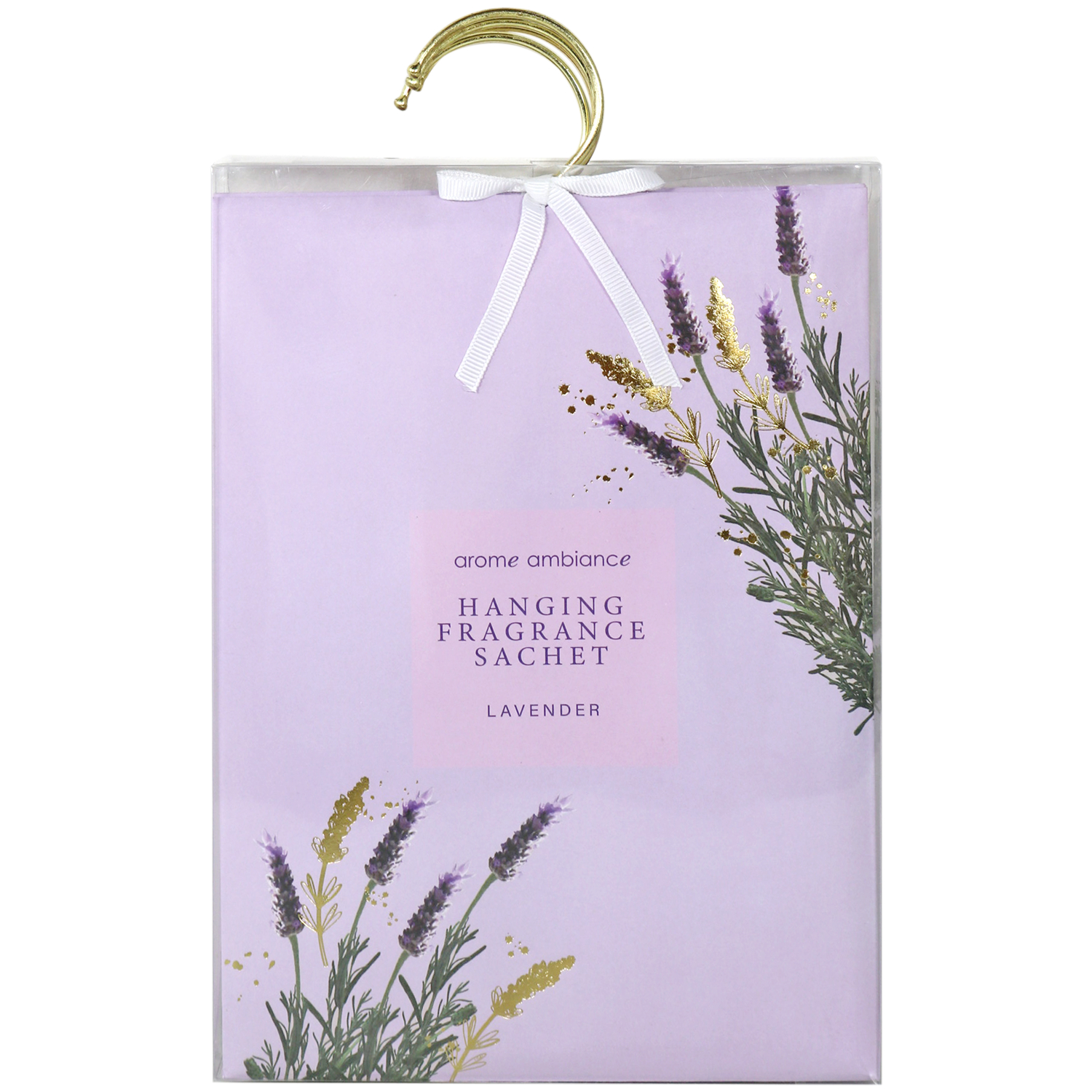 Arome Ambiance Floral Glimmer Hanging Fragrance Sachet Lavender 4 piece