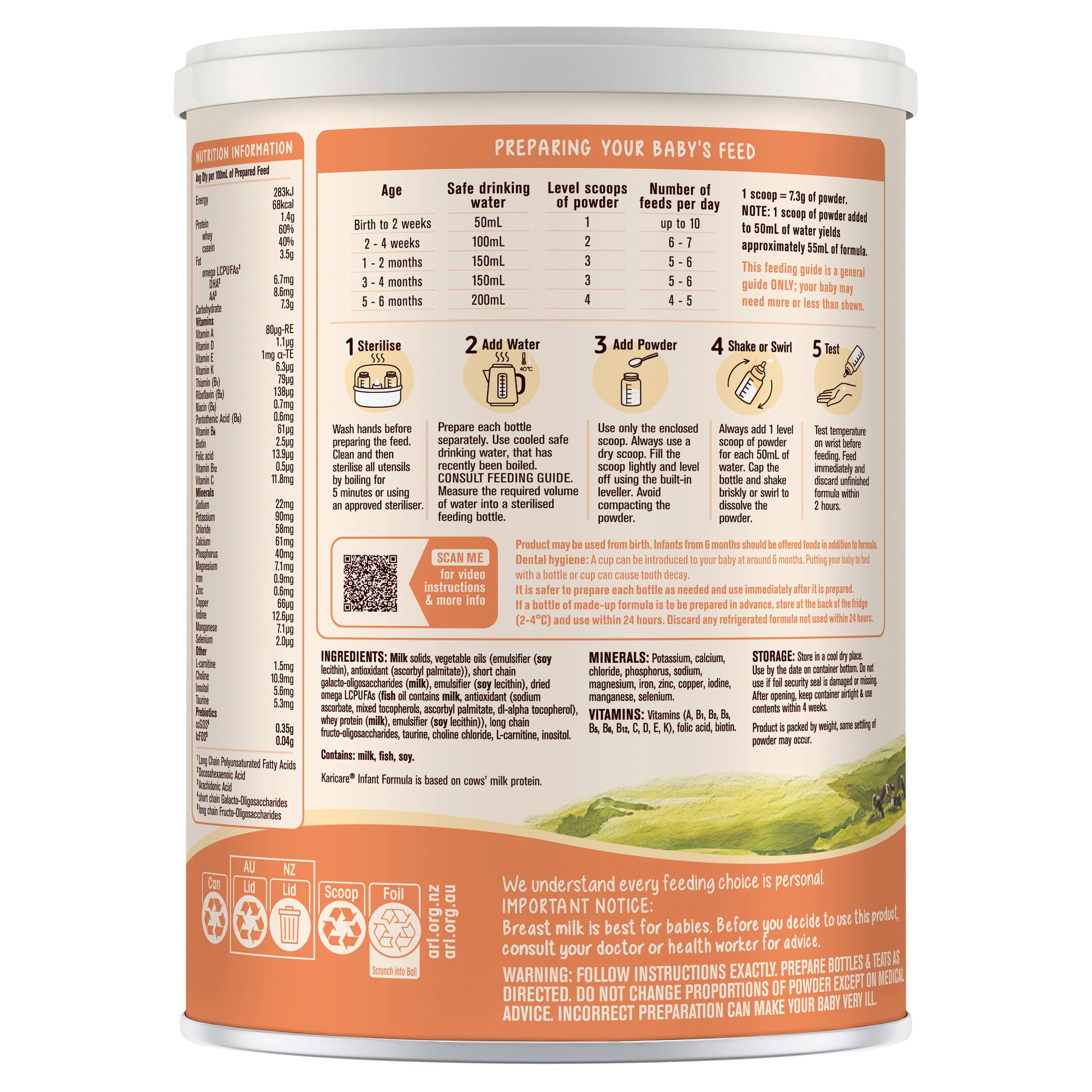 Karicare 1 Gentle Nutrition Infant Formula From 0 To 6 Months 900g - Image 2