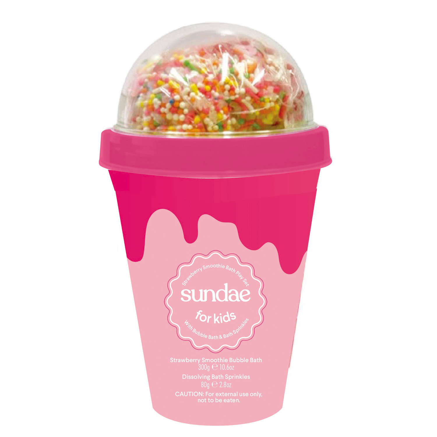 Sundae DIY Bath Milkshake Set Strawberry 1 each