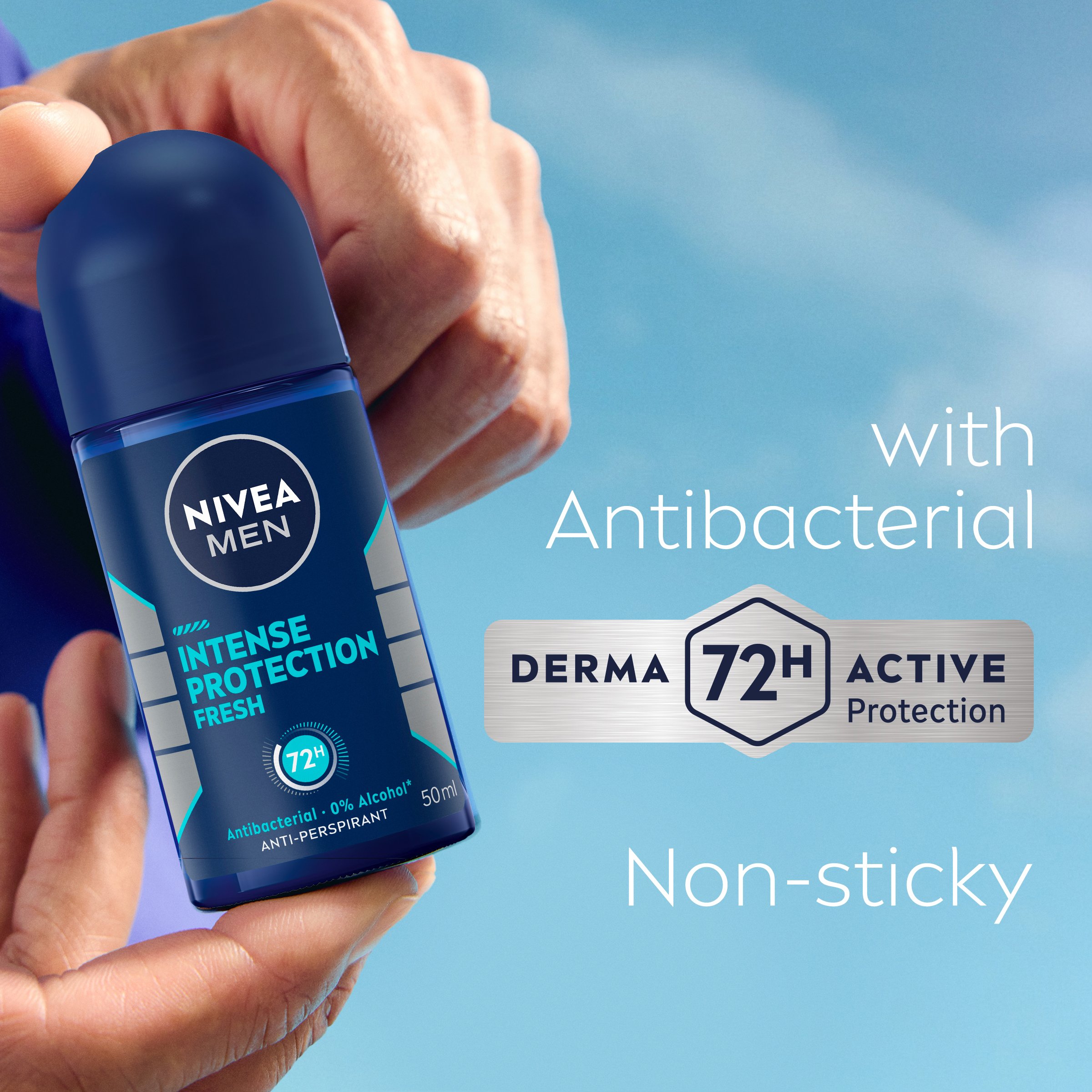 Nivea Men Deodorant Roll On Intense Protection Fresh 50ml - Image 6
