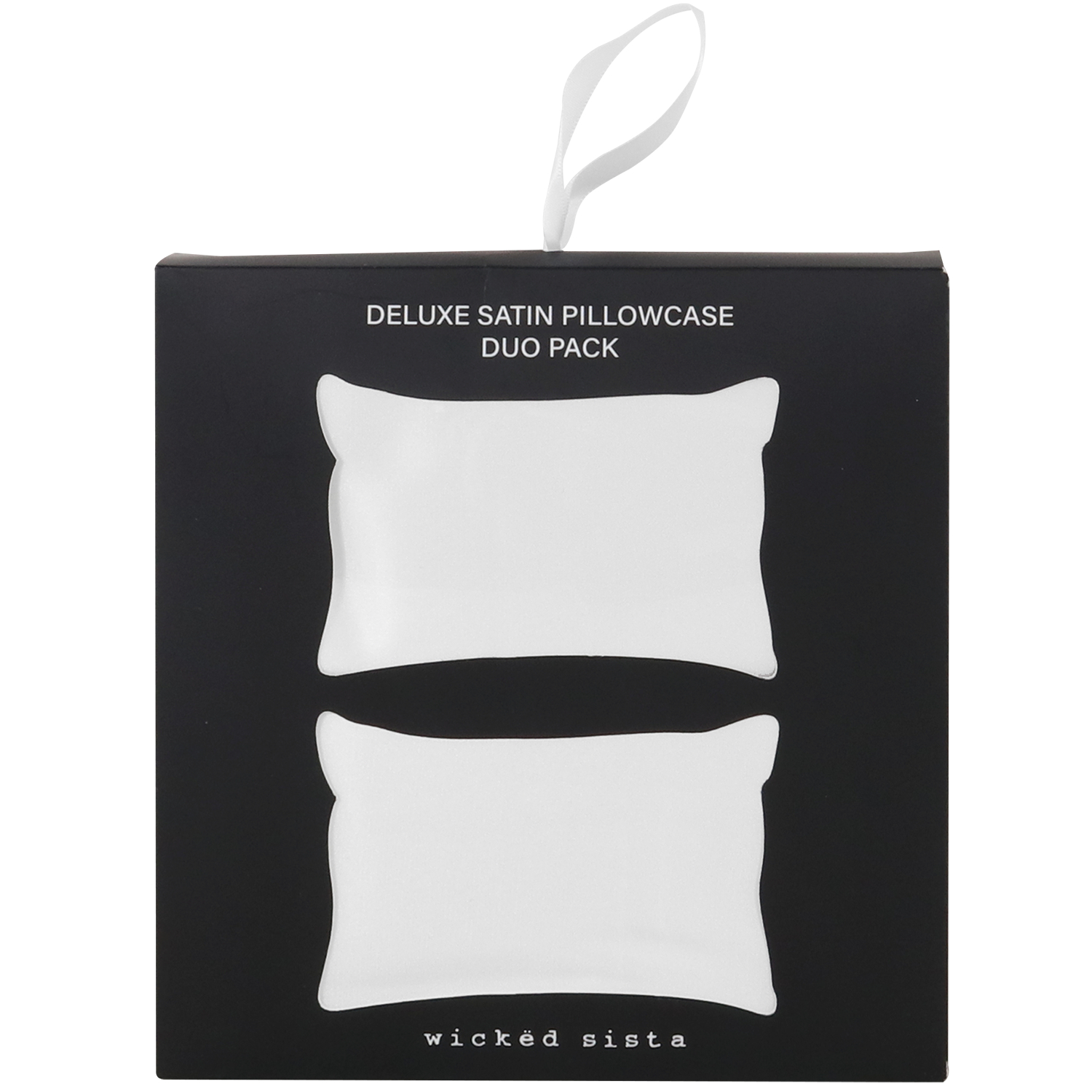 Wicked Sista Deluxe Satin Pillowcase Ivory 2 piece - Image 1