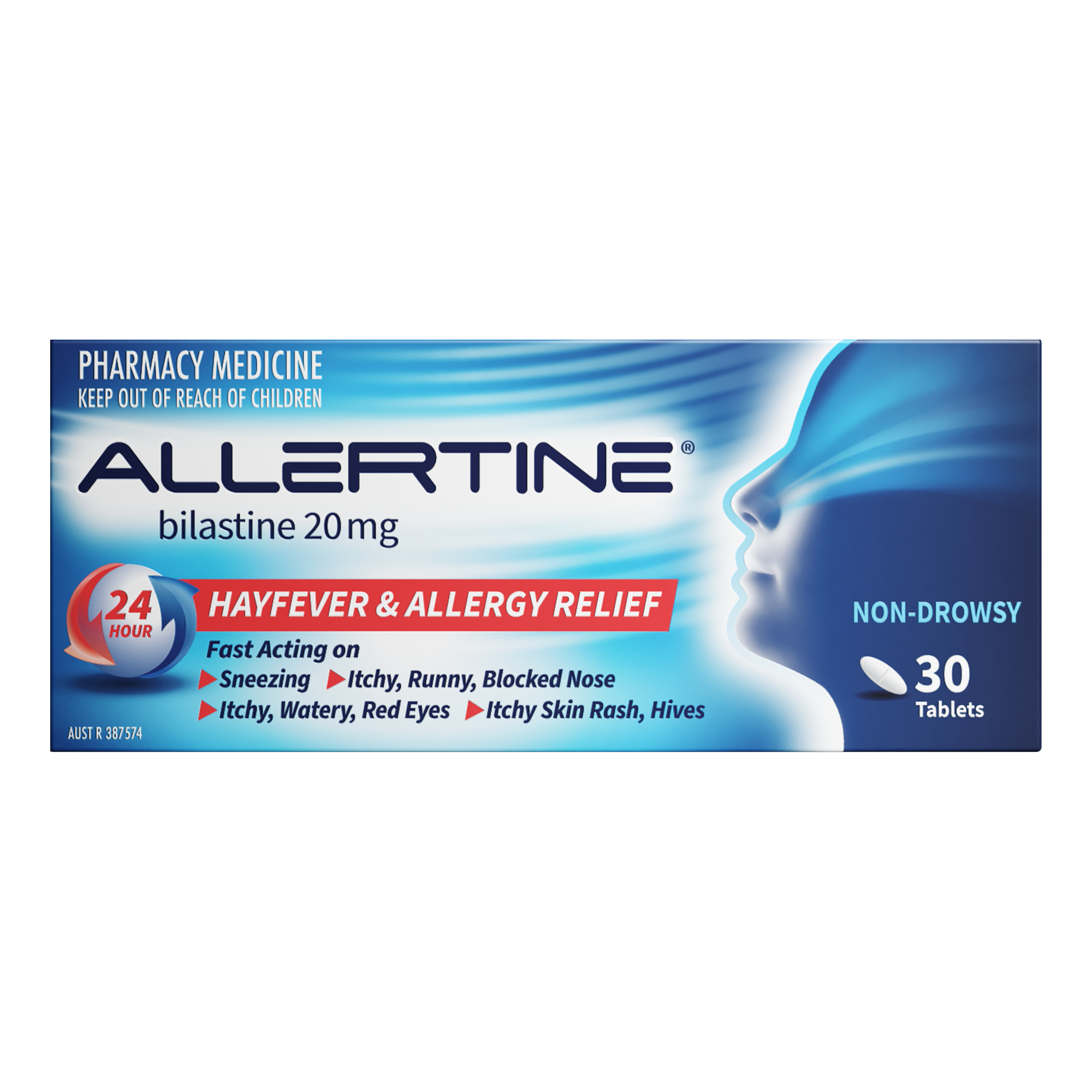 Allertine Bilastine 20mg - 30 tablets - Image 1