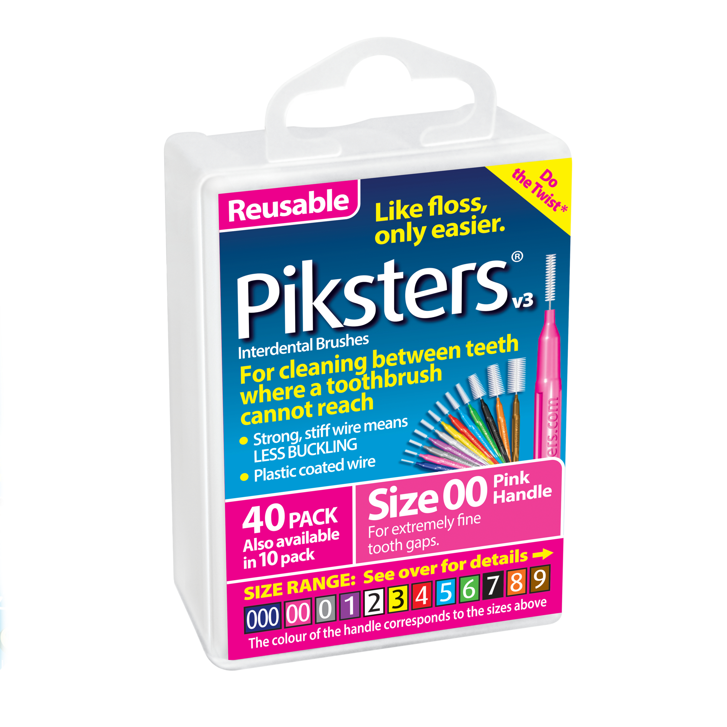 Piksters Interdental Brush Size 00 Pink 40 pack - Image 6