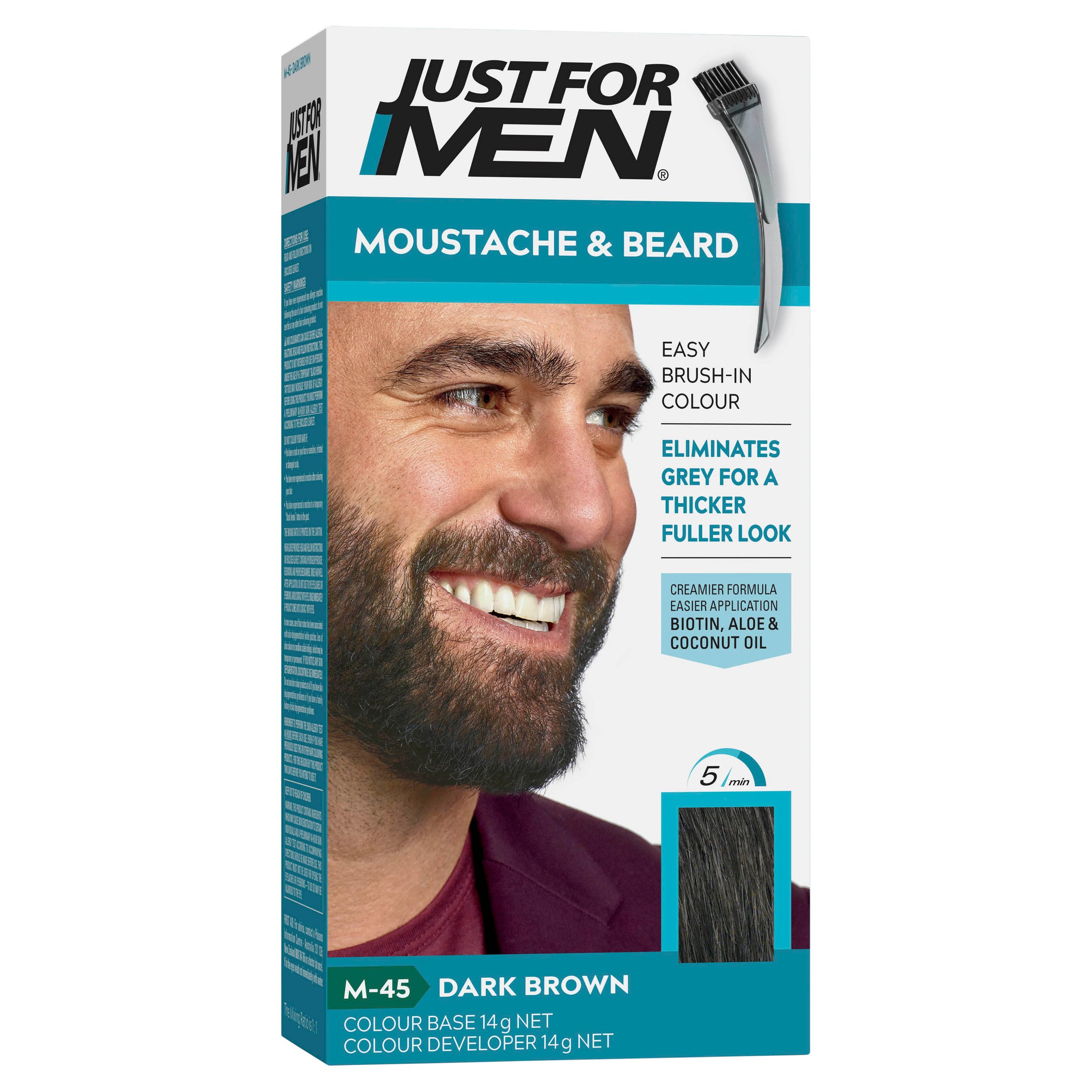 Just For Men Brush-In Colour Gel Beard Dark Brown-Black 1 pack - Image 8