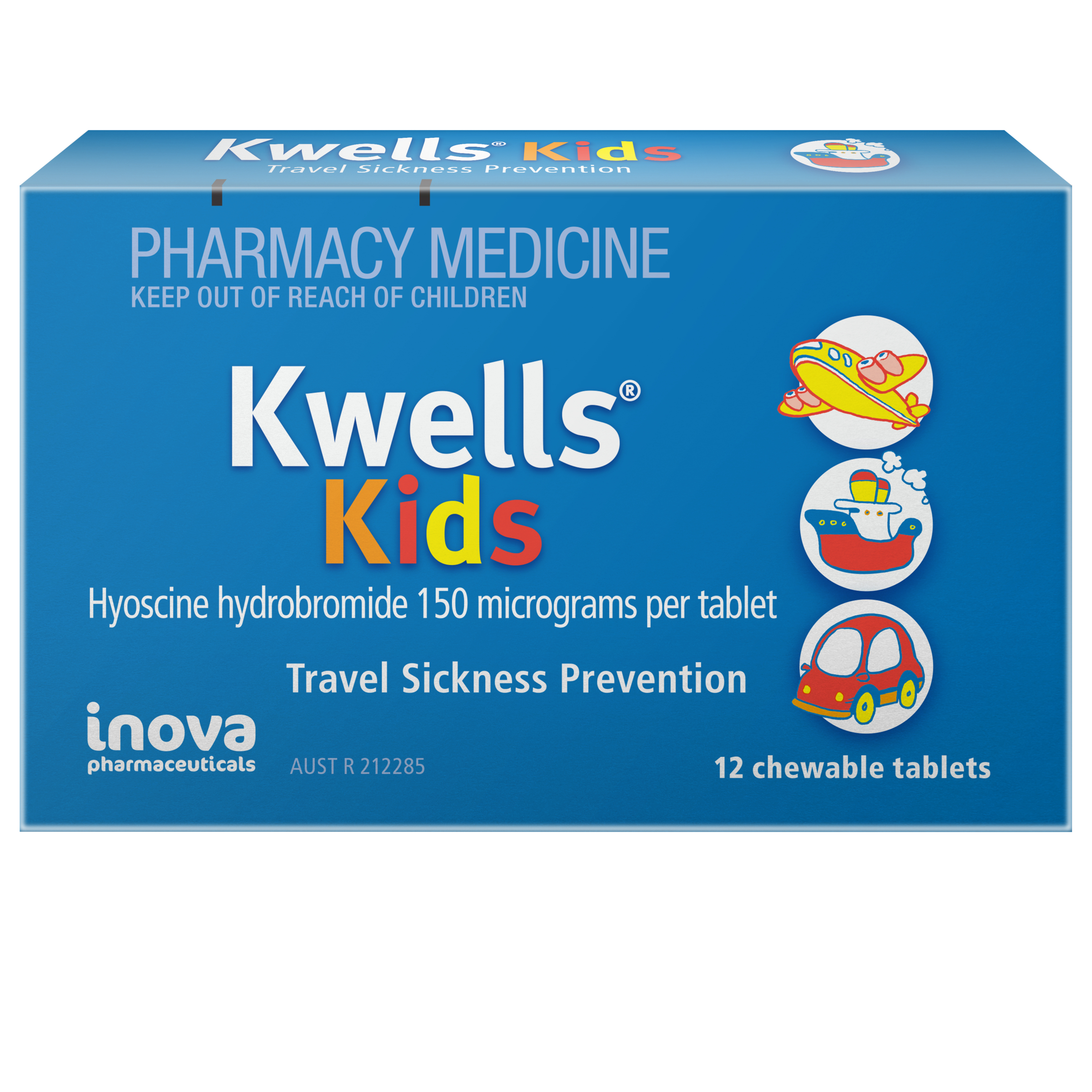 Kwells Kids Travel Sickness Prevention 12 chewable tablets - Image 1