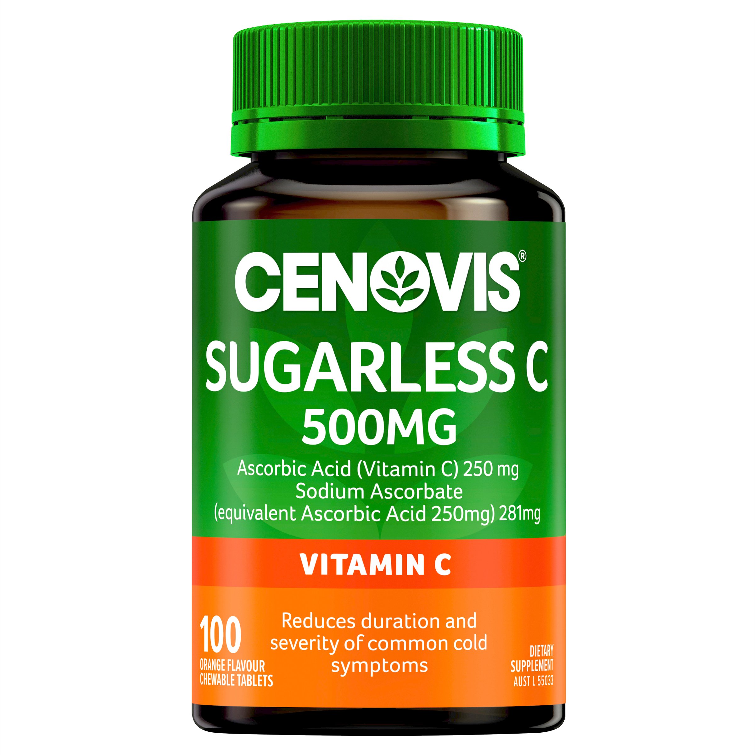 Cenovis Sugarless C 500mg - 100 chewable tablets - Image 1