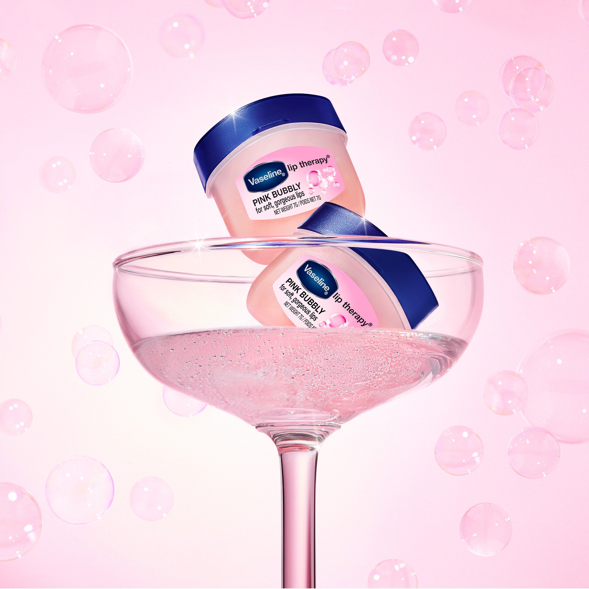 Vaseline Lip Therapy Pink Bubbly 7g - Image 2