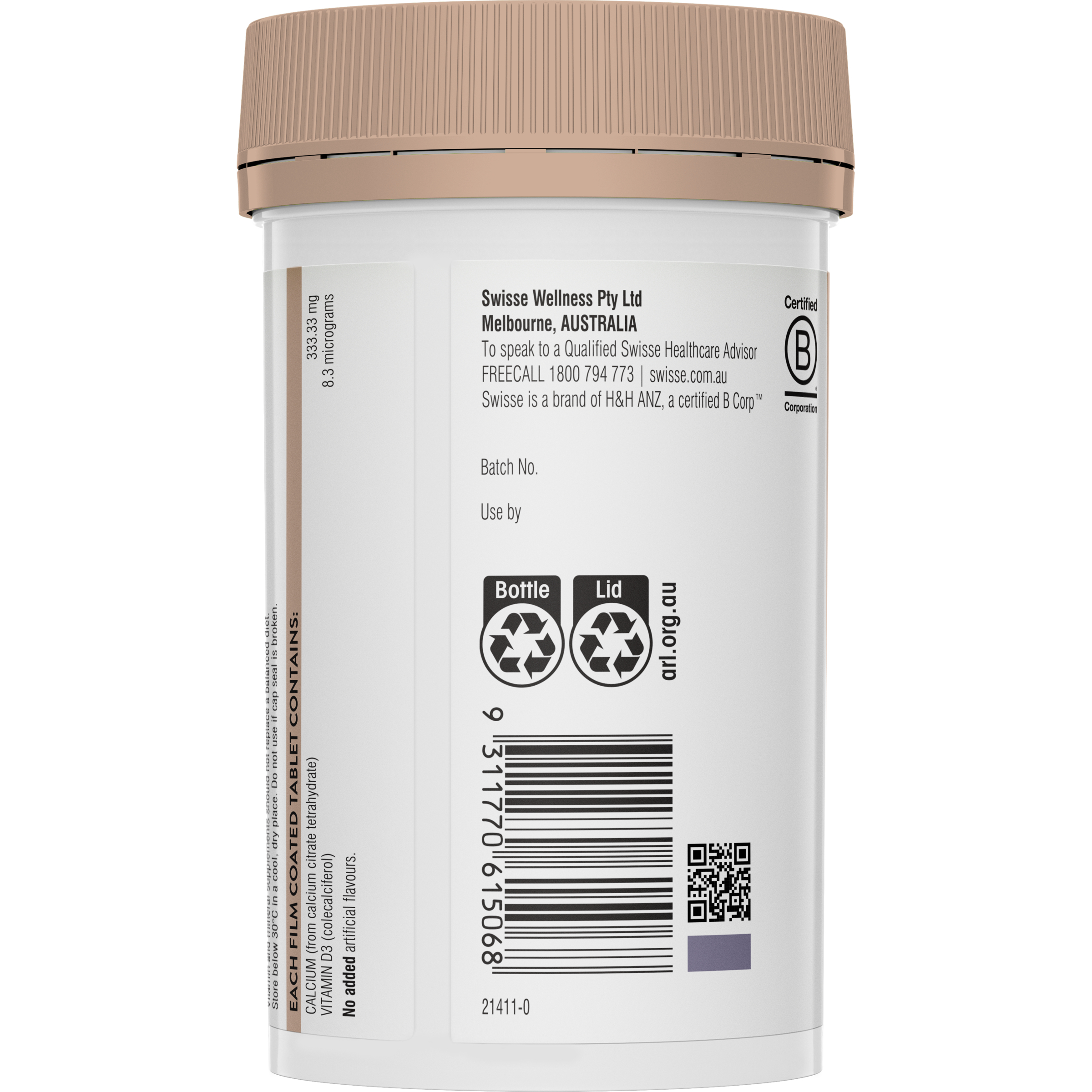 Swisse Ultiboost Calcium + Vitamin D 150 tablets - Image 3