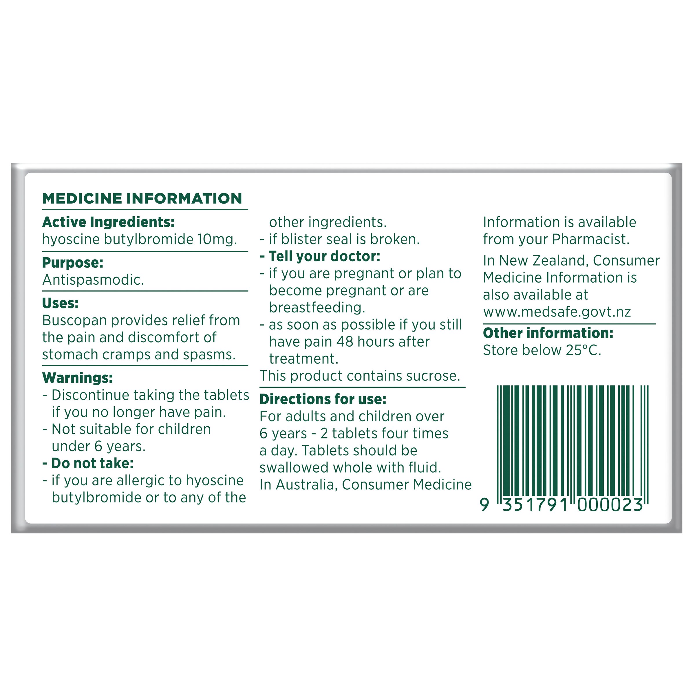 Buscopan 10mg - 20 tablets - Image 2