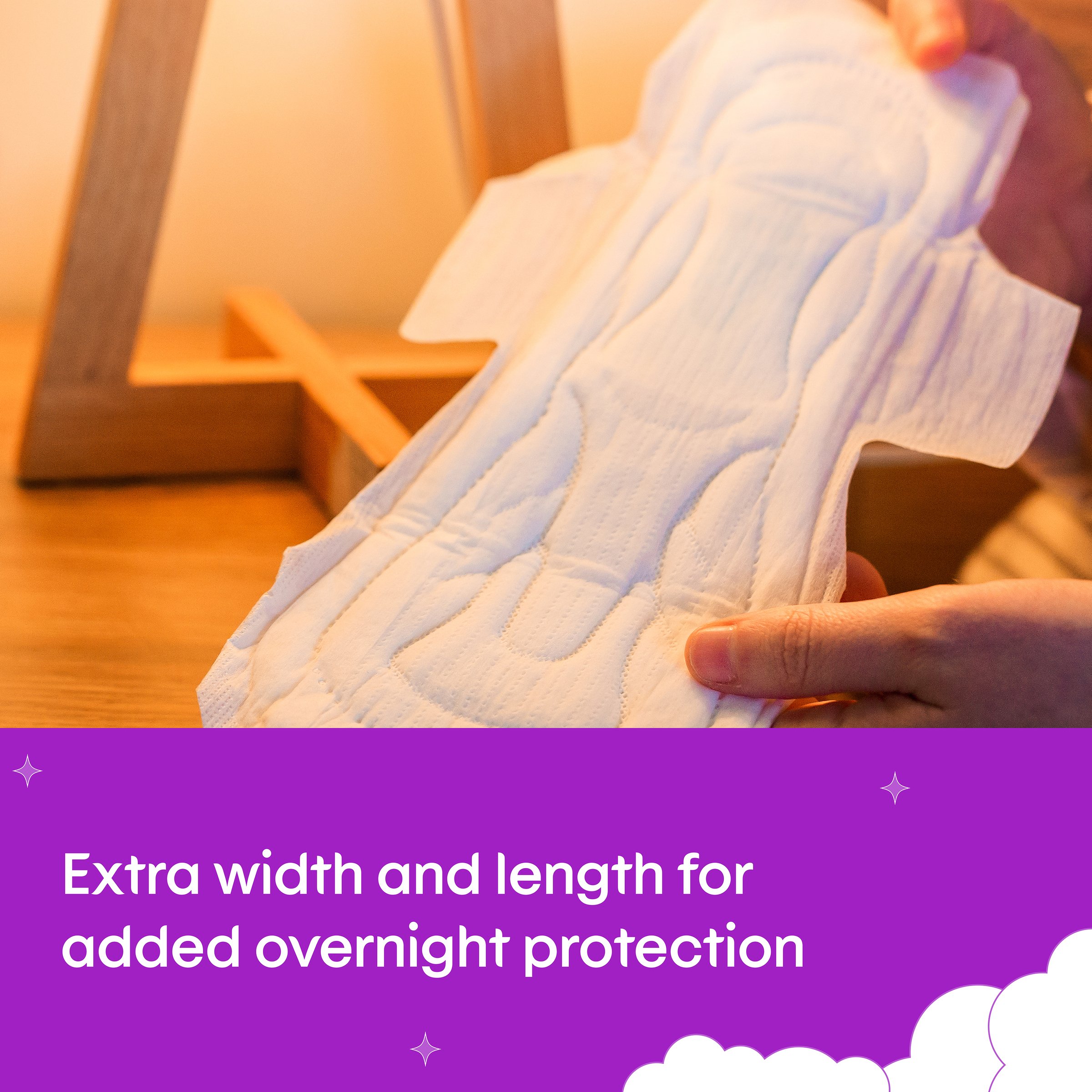 U By Kotex Pads Overnight Maxi Long 8 pack - Image 6