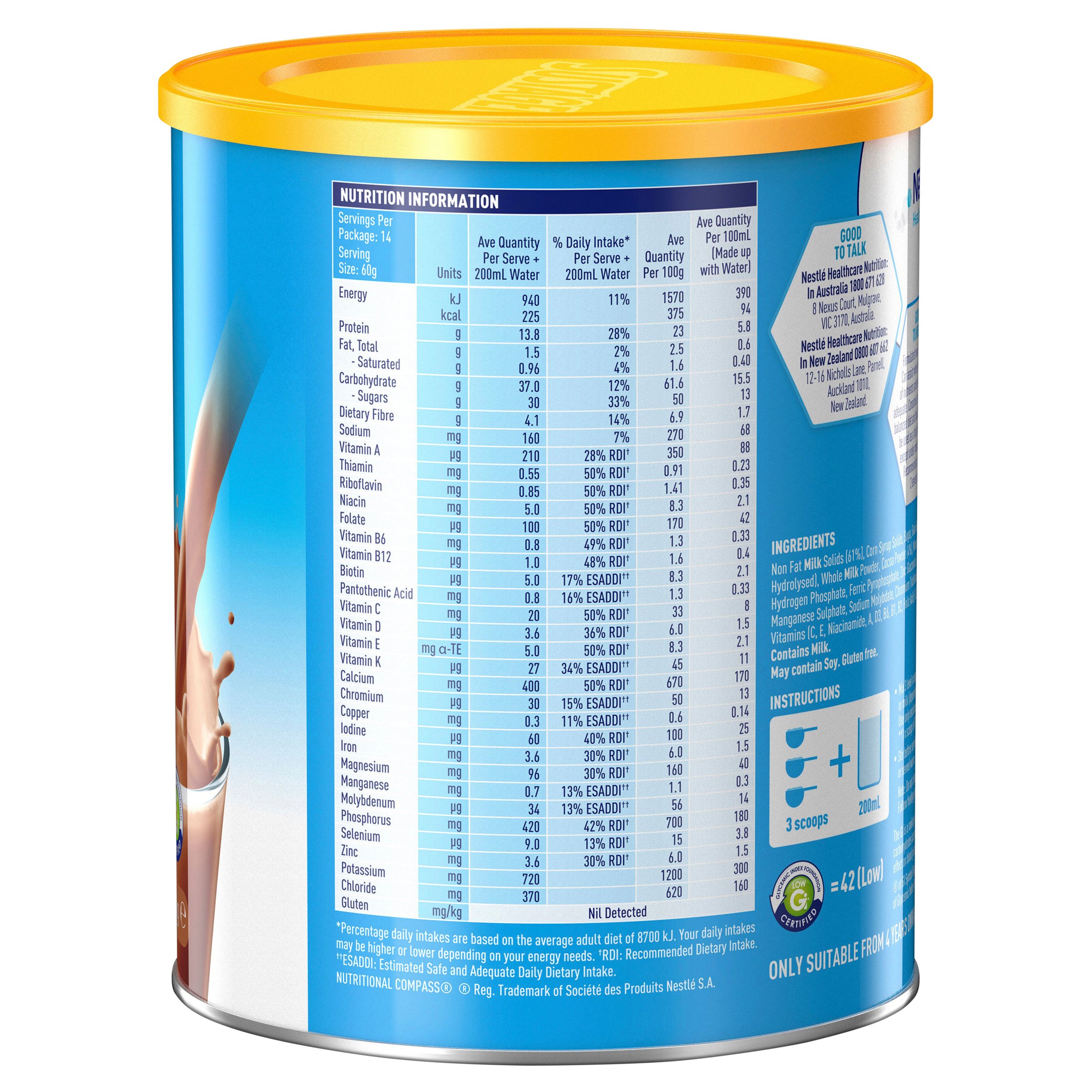 Sustagen Hospital Formula Plus Fibre Chocolate Flavour 840g - Image 2
