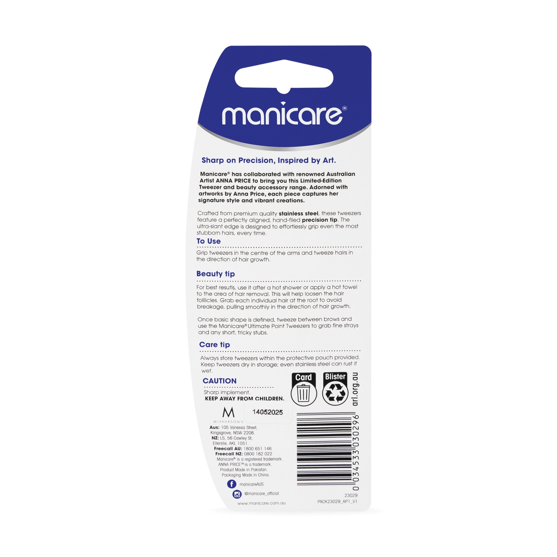 Manicare Mini Tweezers 1 each - Image 4