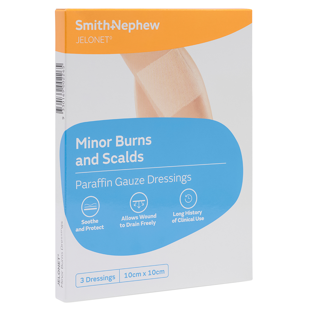 Jelonet Paraffin Gauze Dressing 10cm X 10cm - 3 pack - Image 5