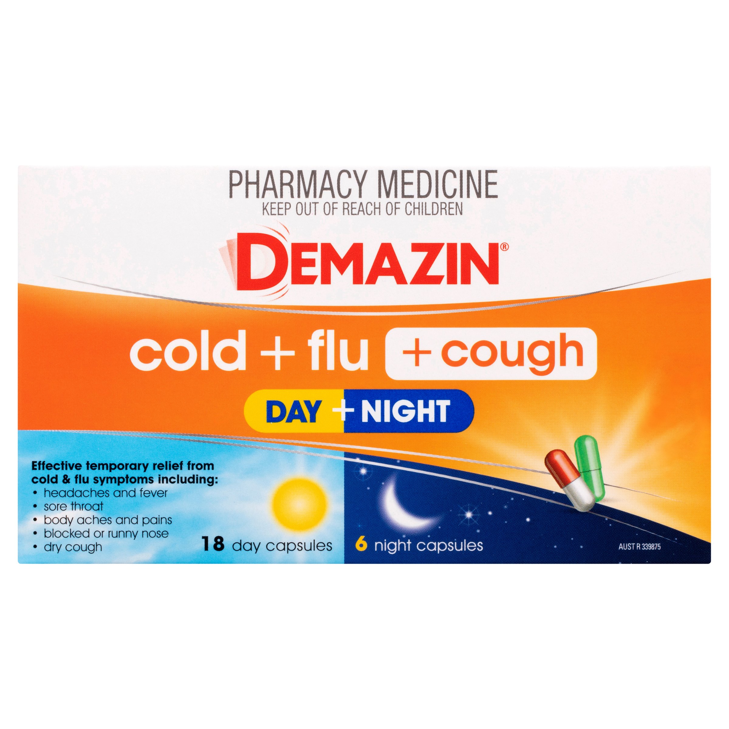 Demazin Cold & Flu + Cough Day/Night 24 capsules - Image 6