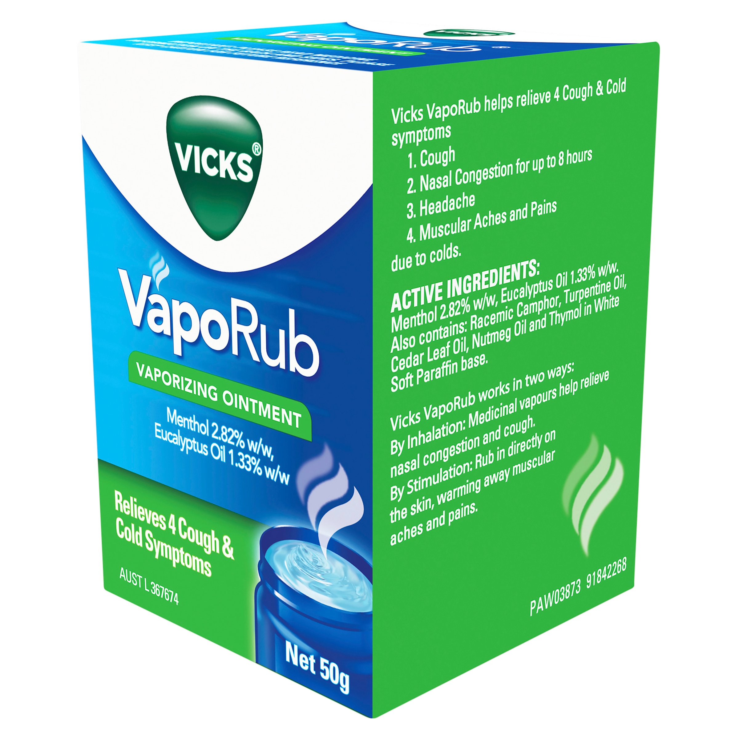 Vicks VapoRub Vaporizing Ointment 50g - Image 3