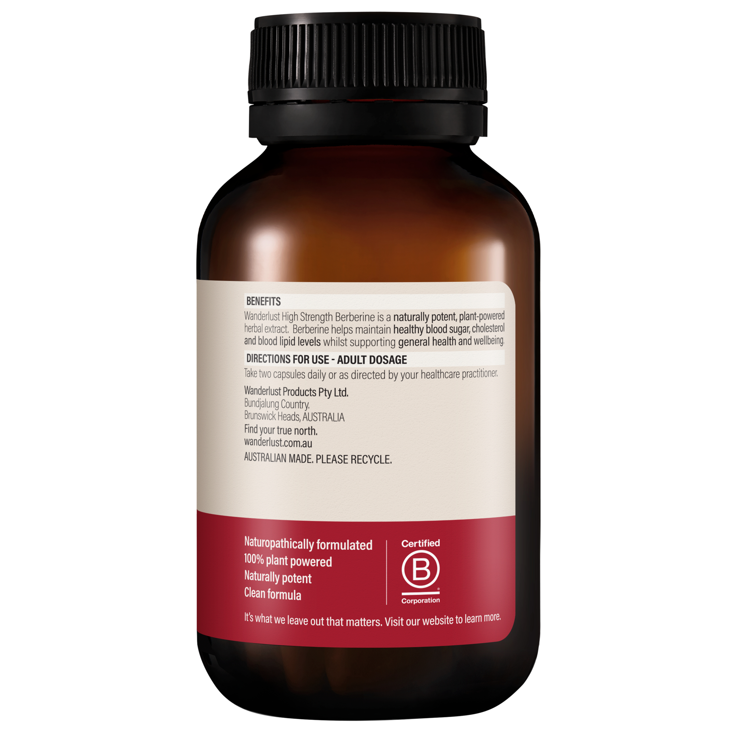 Wanderlust High Strength Berberine 60 capsules - Image 3