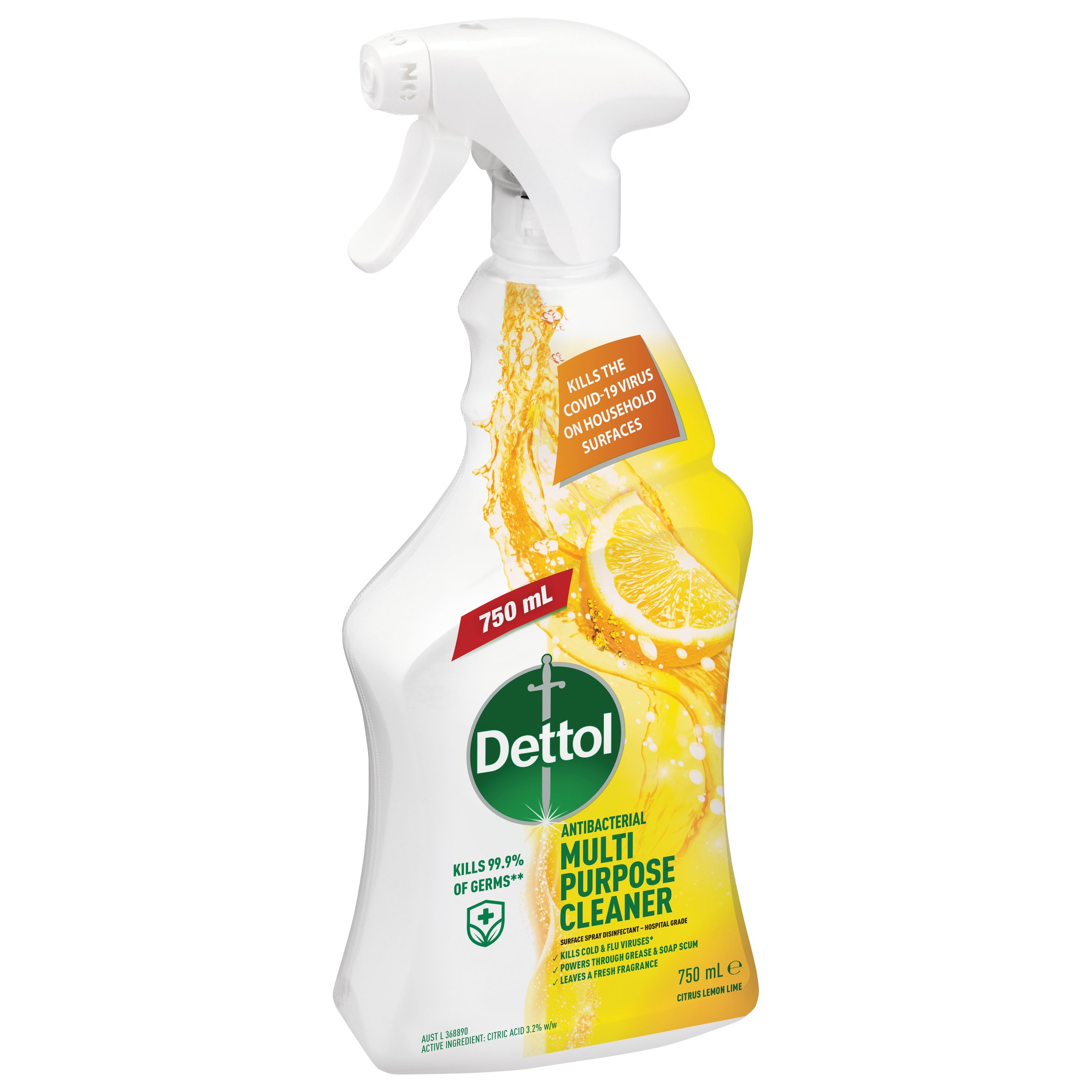 Dettol Multi-Purpose Cleaner Citrus Lemon Lime Trigger 750ml - Image 6