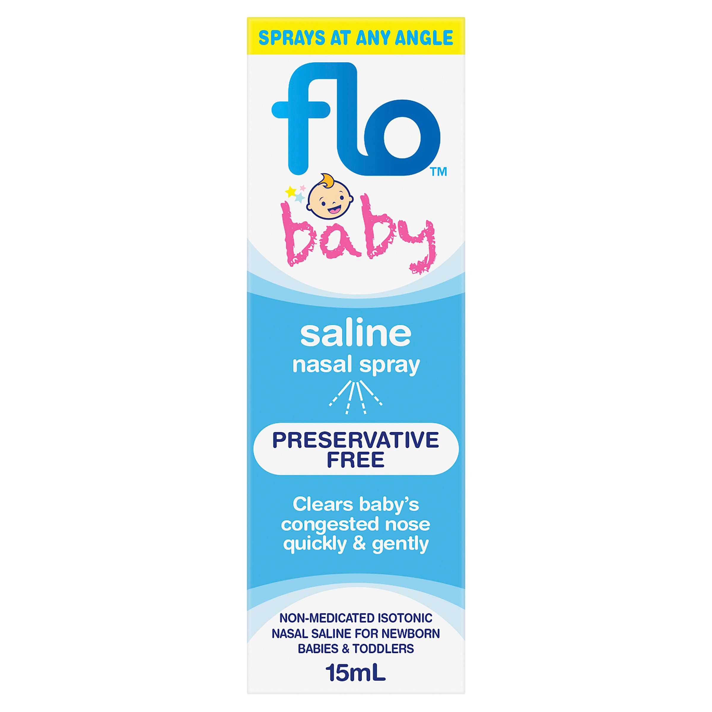 FLO Baby Saline Nasal Spray 15ml - Image 1