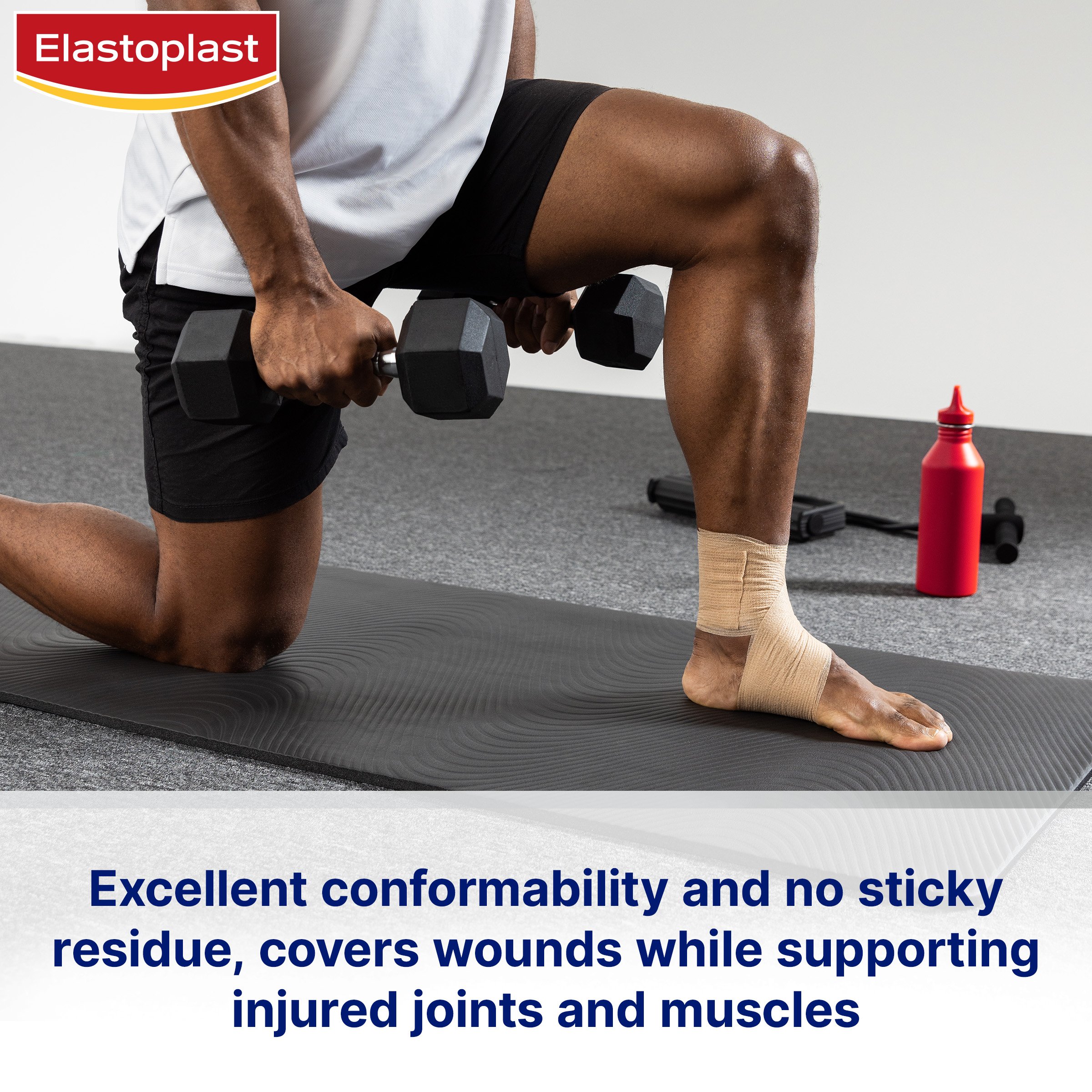 Elastoplast Sport Cohesive Bandage Flesh Tan 7.5cm X 4.5m 1 roll - Image 3
