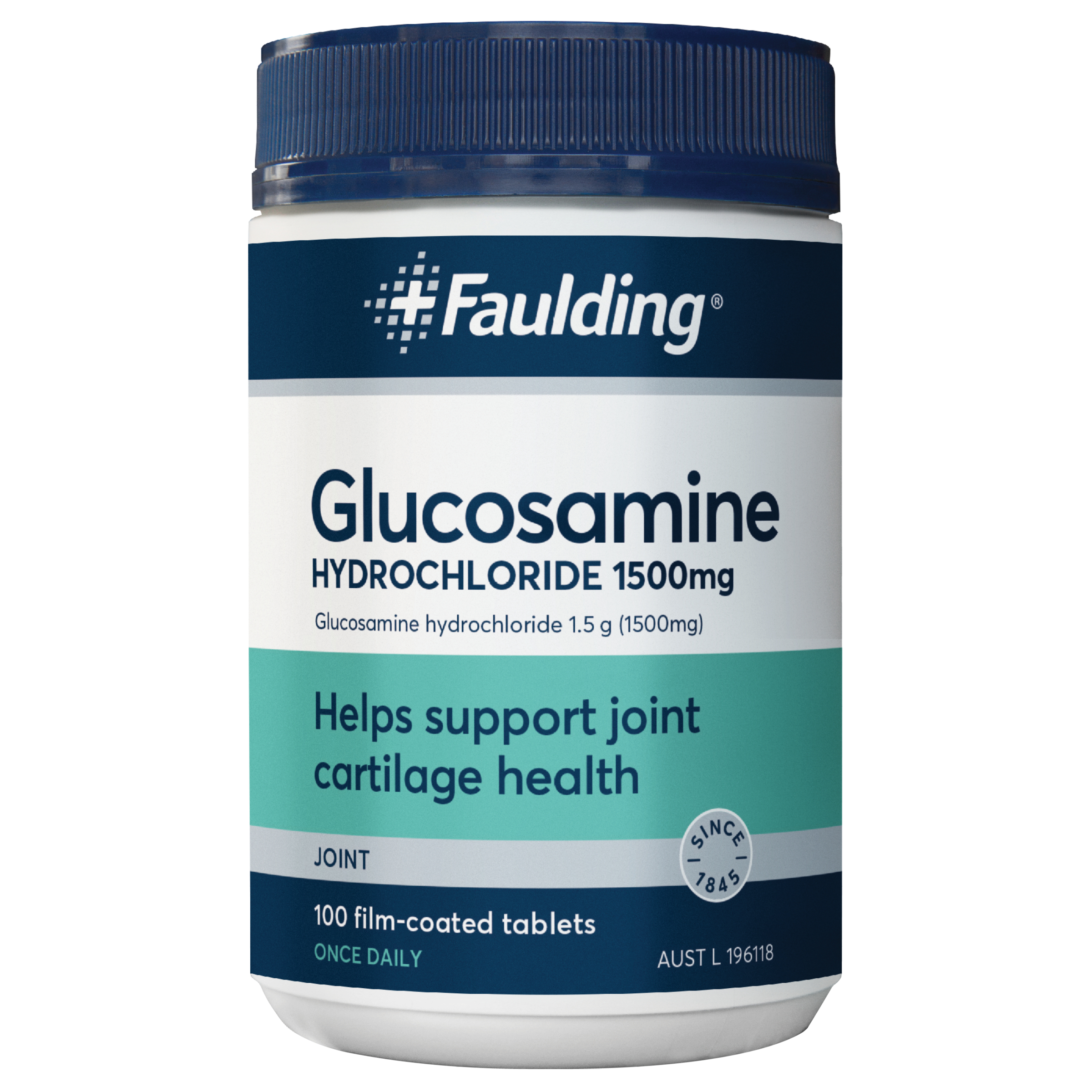 Faulding Glucosamine Hydrochloride 1500mg - 100 tablets
