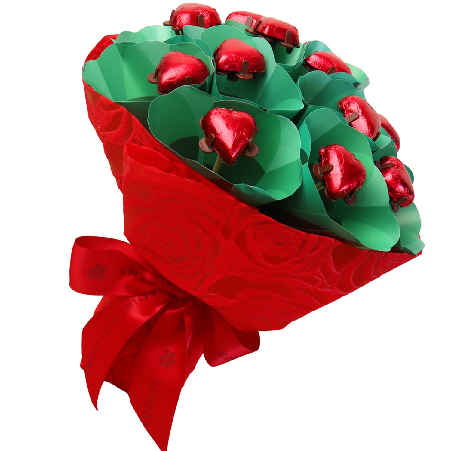 Edible Blooms Valentines Day Heart Bouquet 1 each