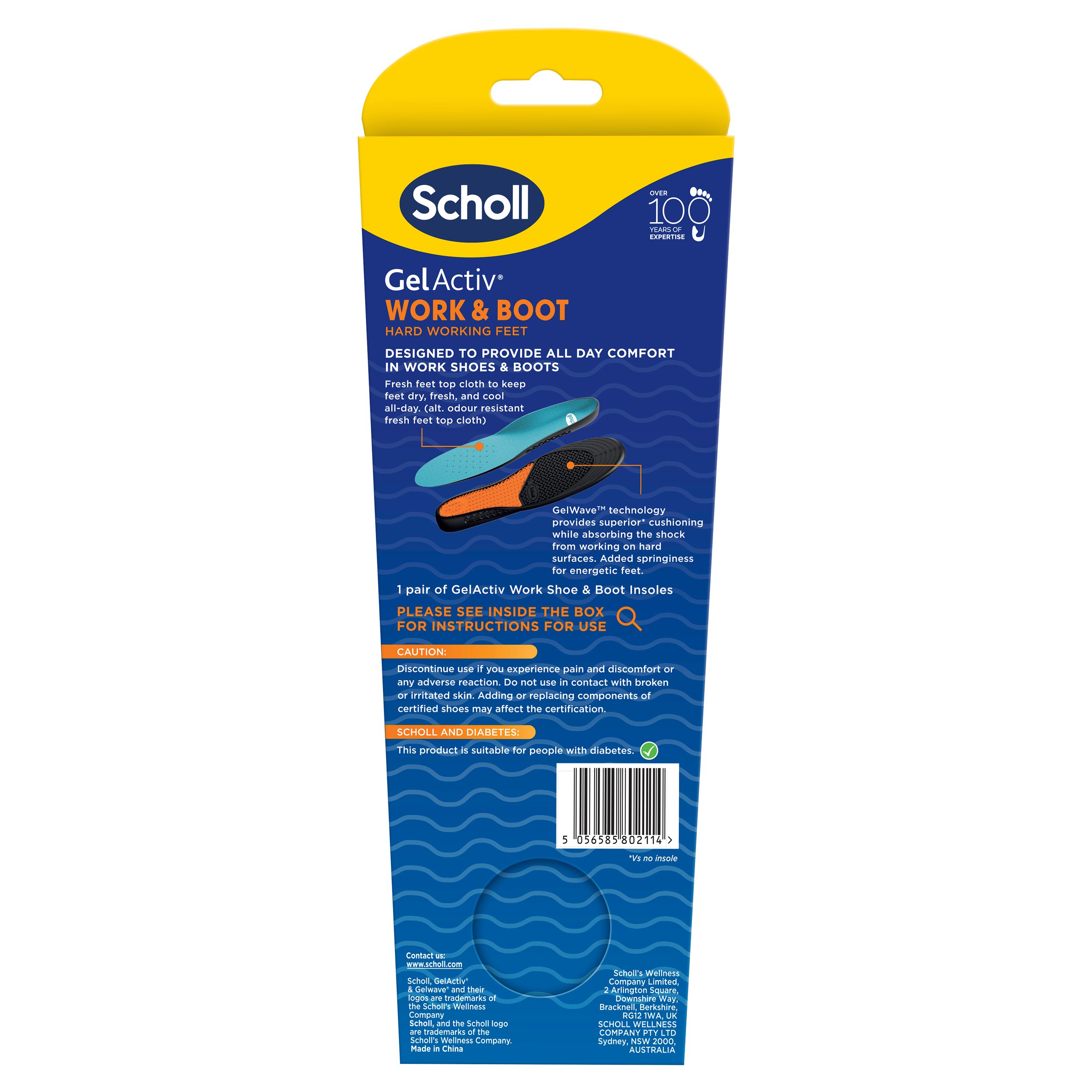 Dr.Scholl's Gel Activ Insole Work & Boot Small 1 each - Image 2