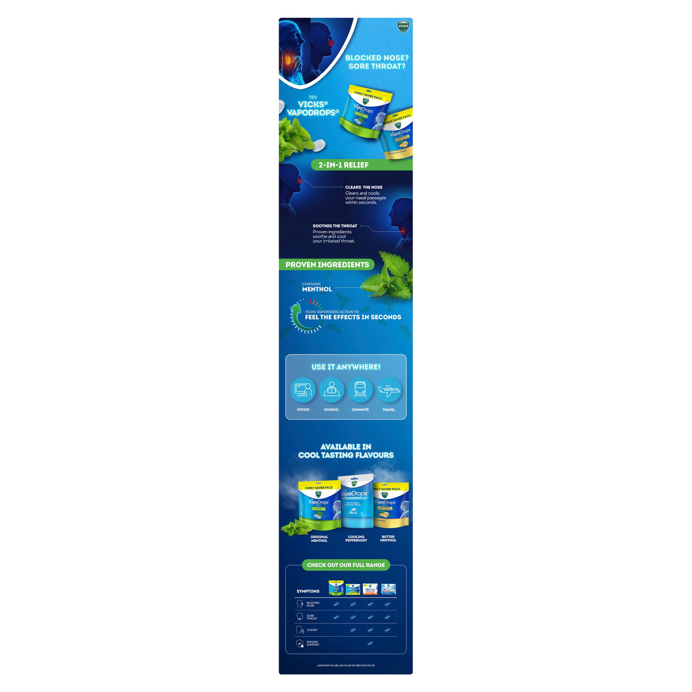 Vicks VapoDrops Butter Menthol 70 pack - Image 4