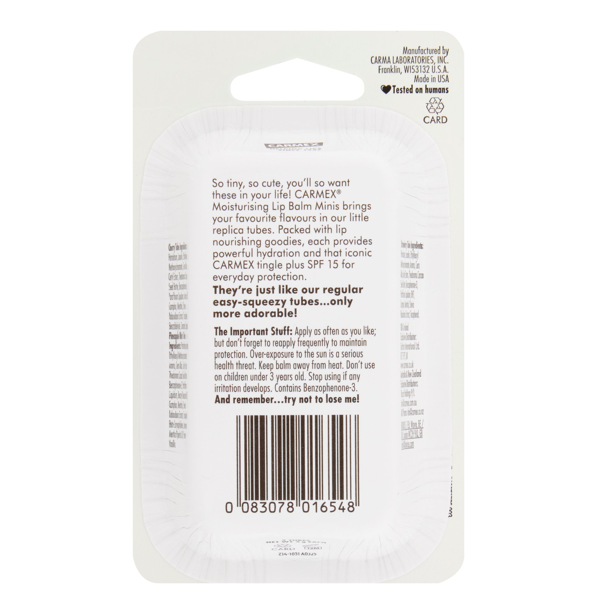 Carmex Assorted Flavour Mini Squeeze Tube 3 pack - Image 2