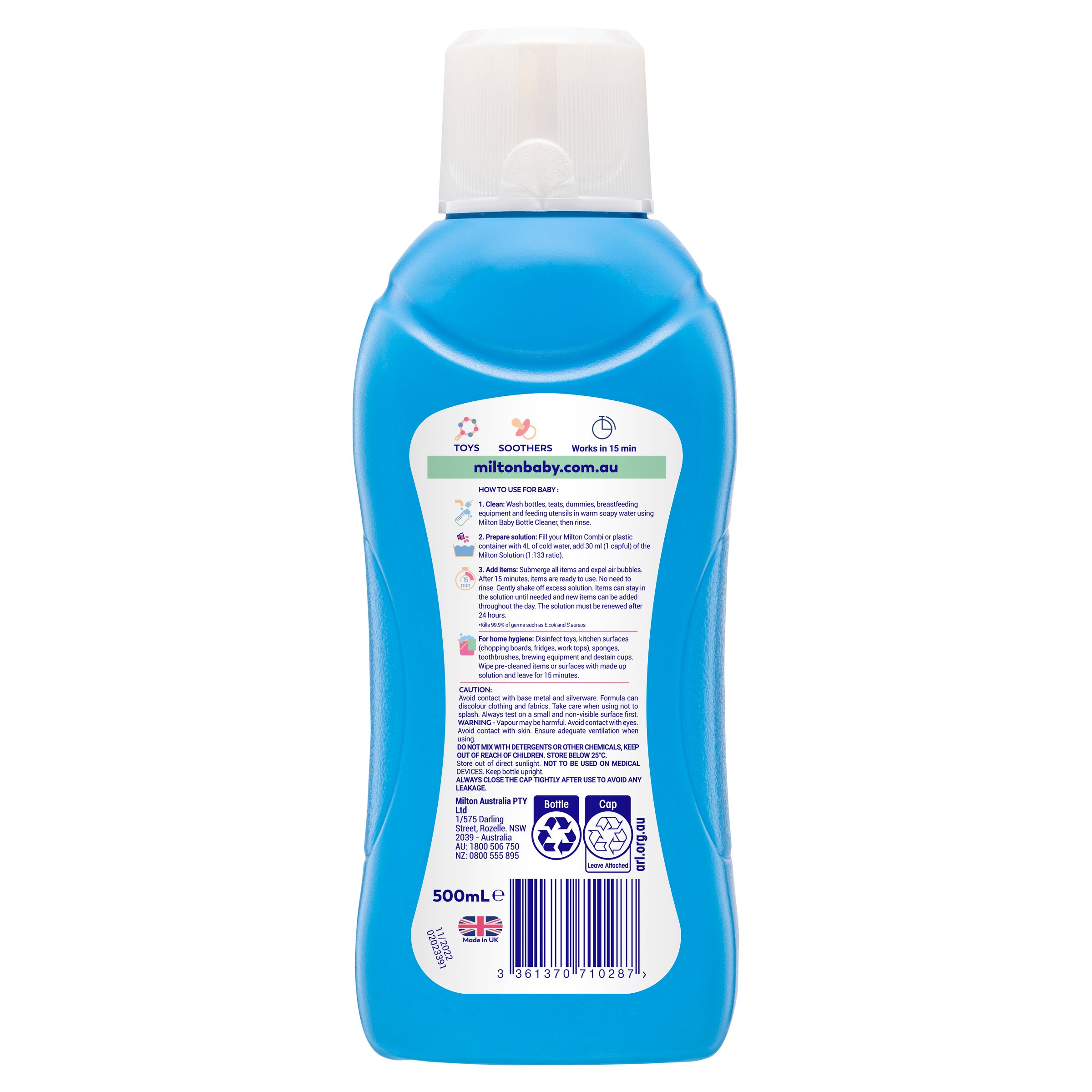 Milton Antibacterial Solution Concentrated 2% - 500ml - Image 2