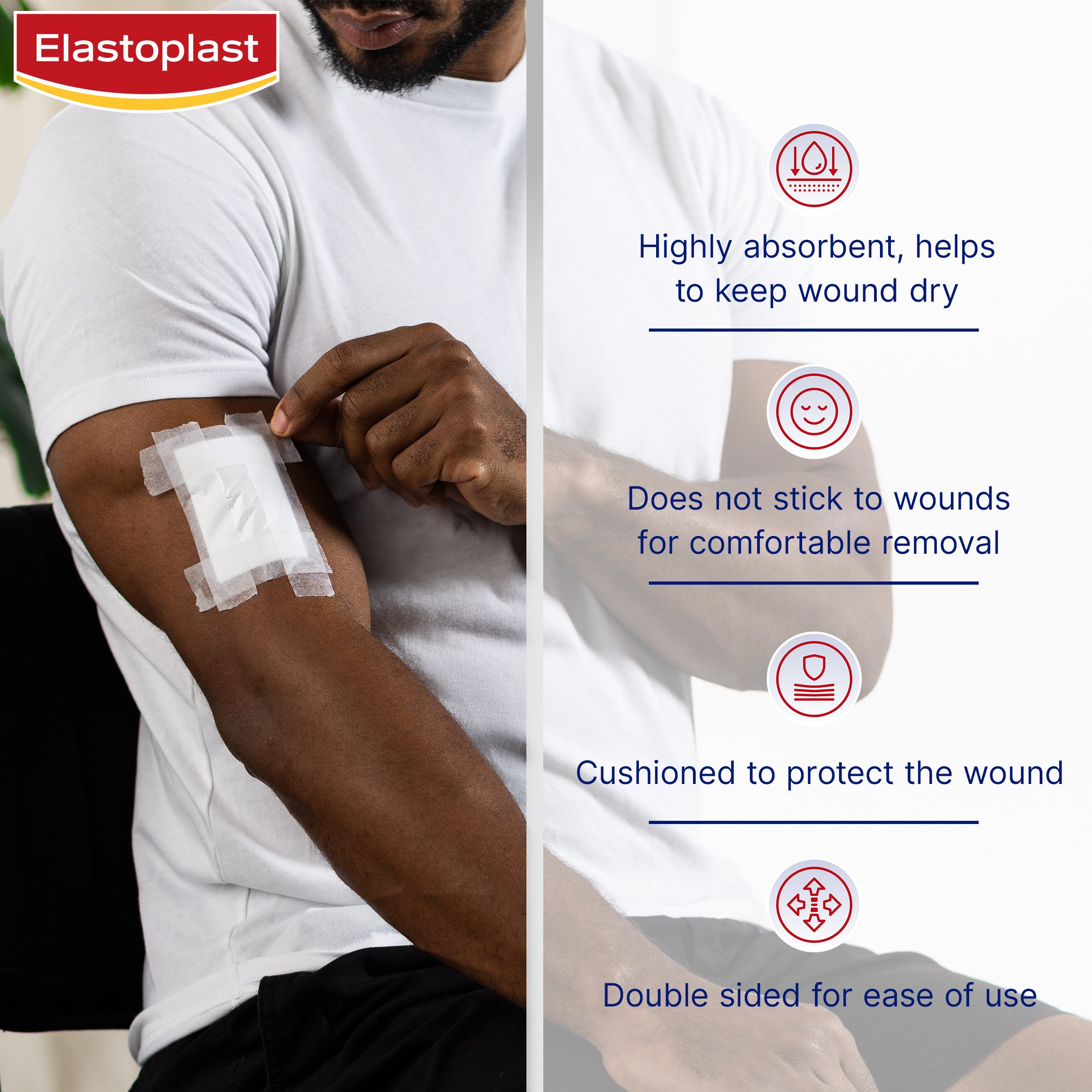 Elastoplast Non-Stick Dressings 5cm X 7.5cm White 5 pack - Image 9