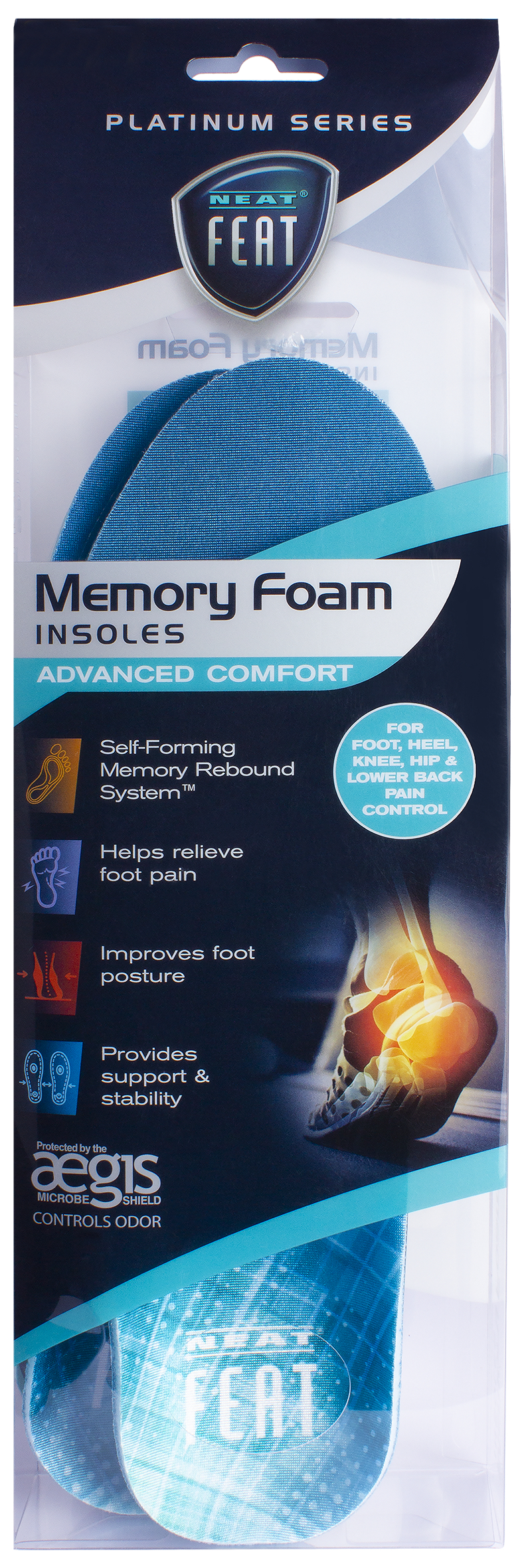 Neat Feat Advanced Memory Foam Insoles Men 1 pair