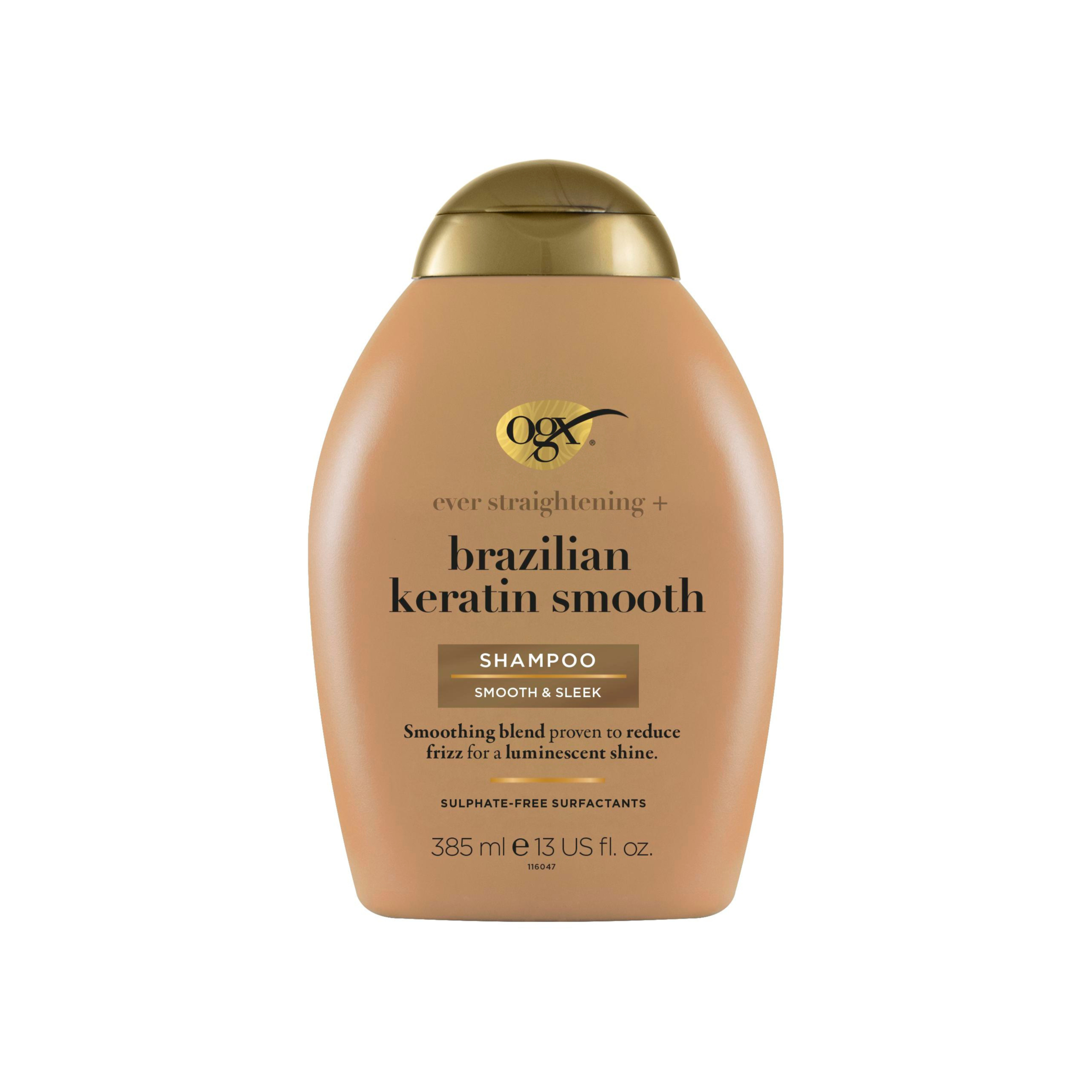 OGX Brazilian Keratin Therapy Ever Straight Shampoo 385ml - Image 1