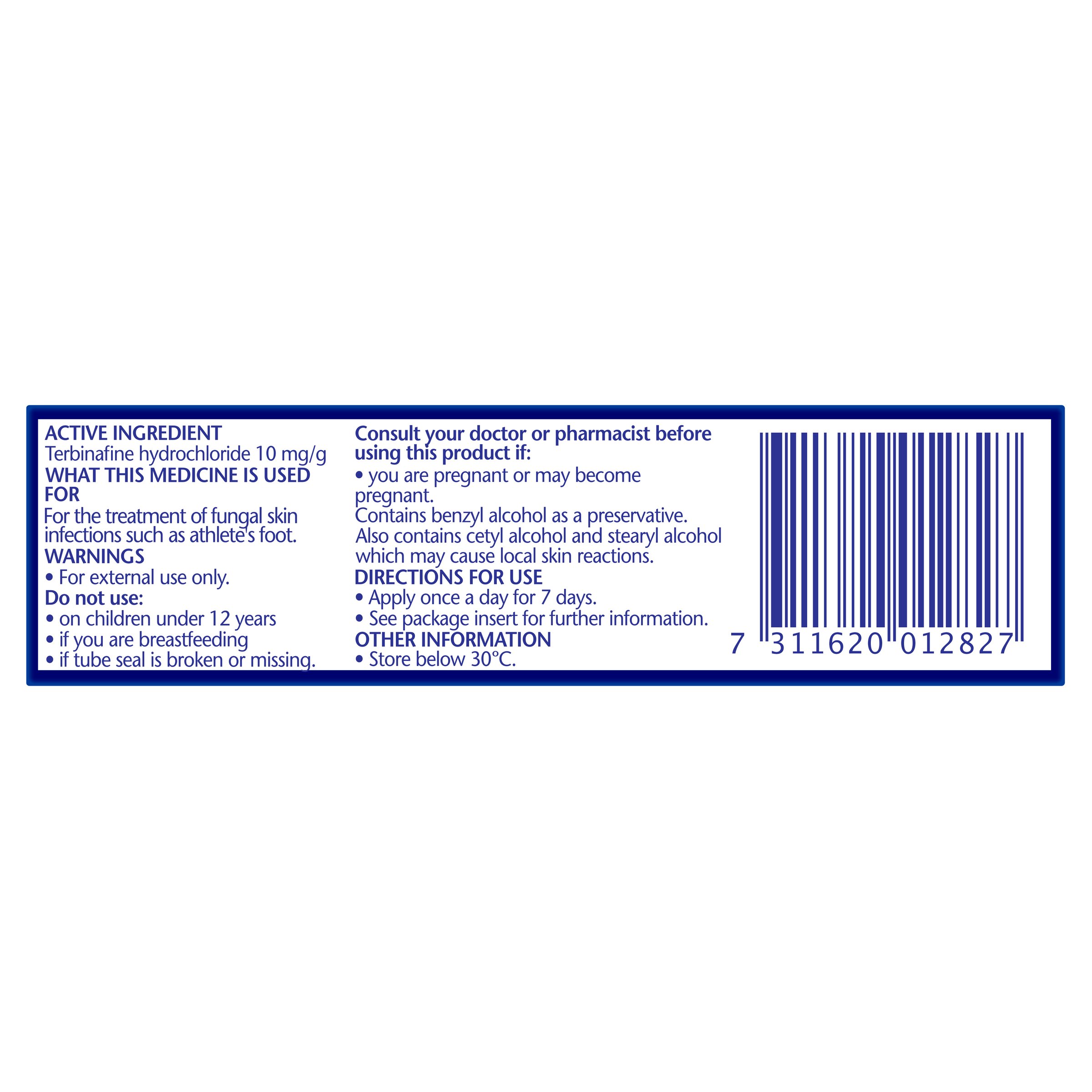 Lamisil Cream 1% For Athlete's Foot 15g - Image 2