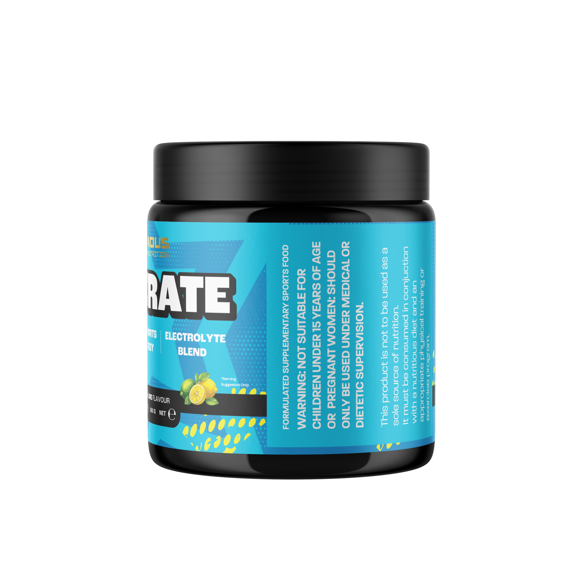 Famous Nutrition Hydrate Lemon & Lime Flavour 180g - Image 4