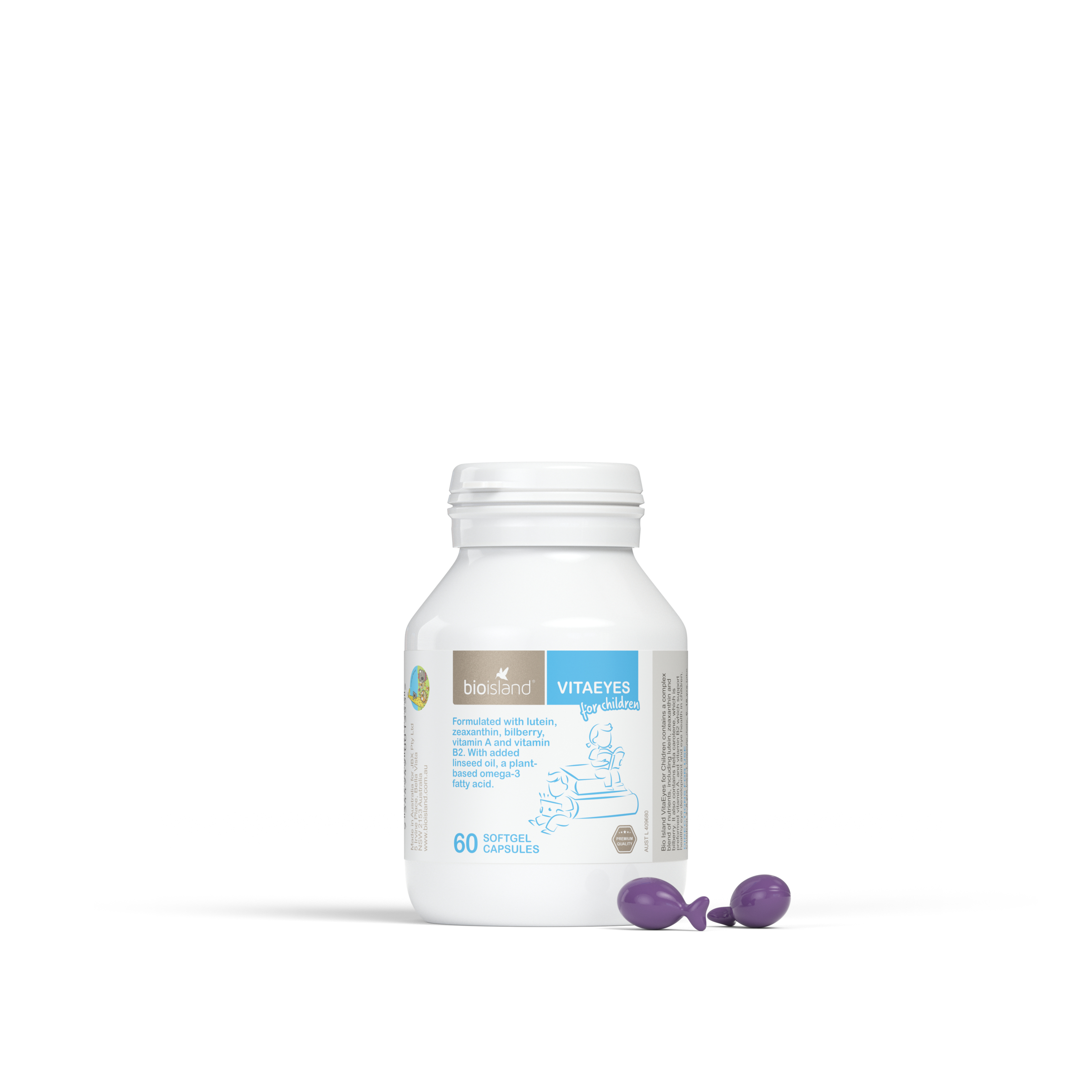 Bio Island VitaEyes For Children 60 soft gel capsules - Image 2