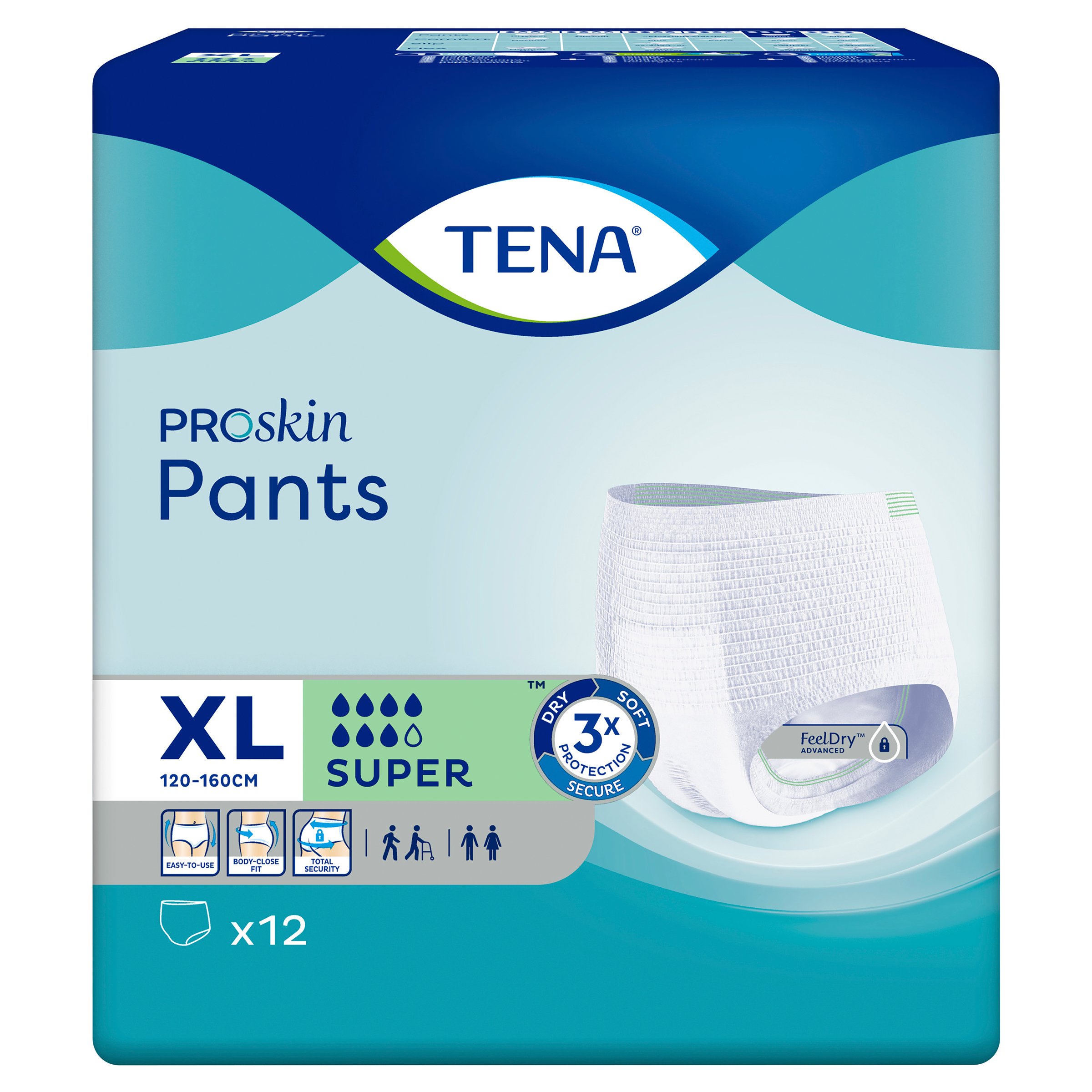 Tena Pants Super ProSkin Extra Large 12 pack - Image 1