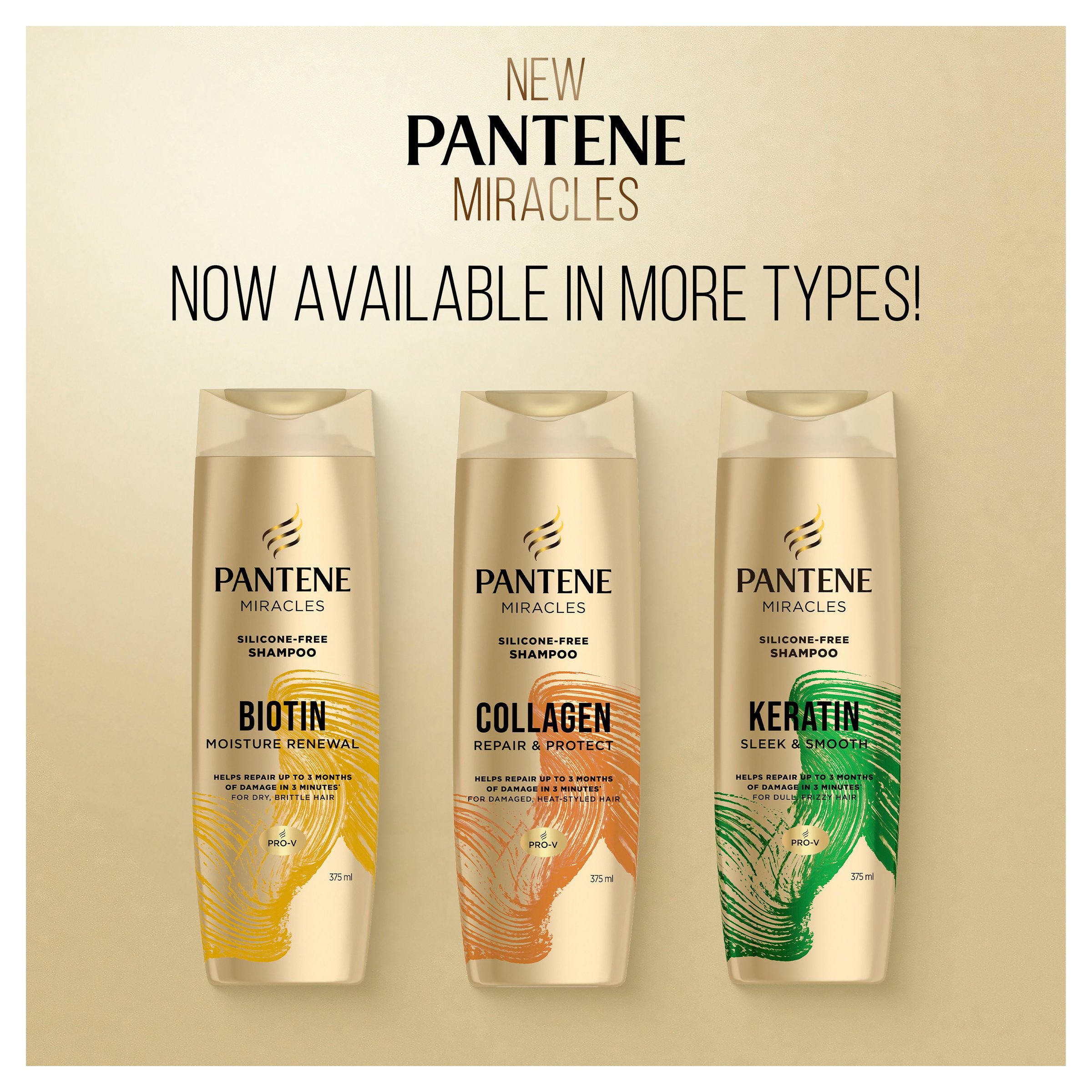 Pantene Miracles Collagen Repair & Protect Shampoo 375ml - Image 4