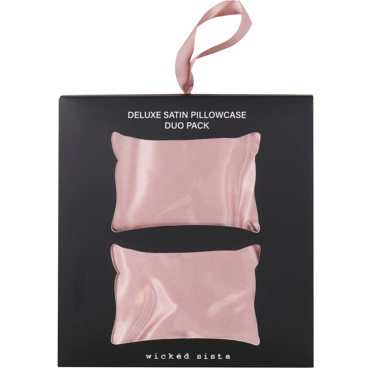 Wicked Sista Deluxe Satin Pillowcase Blush 2 piece - Image 1