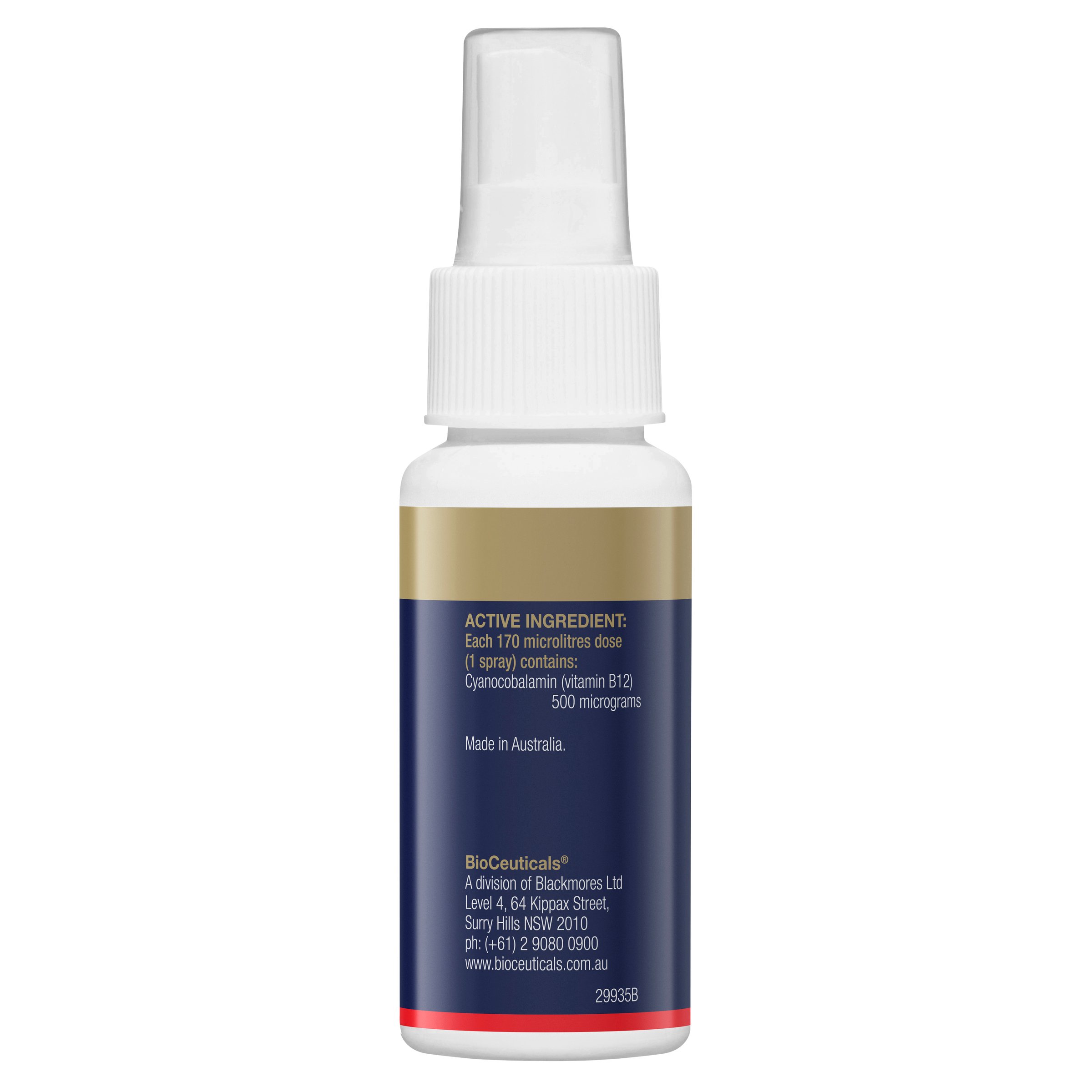 BioCeuticals B12 Liquid Peppermint Flavour Oral Spray 50ml - Image 2