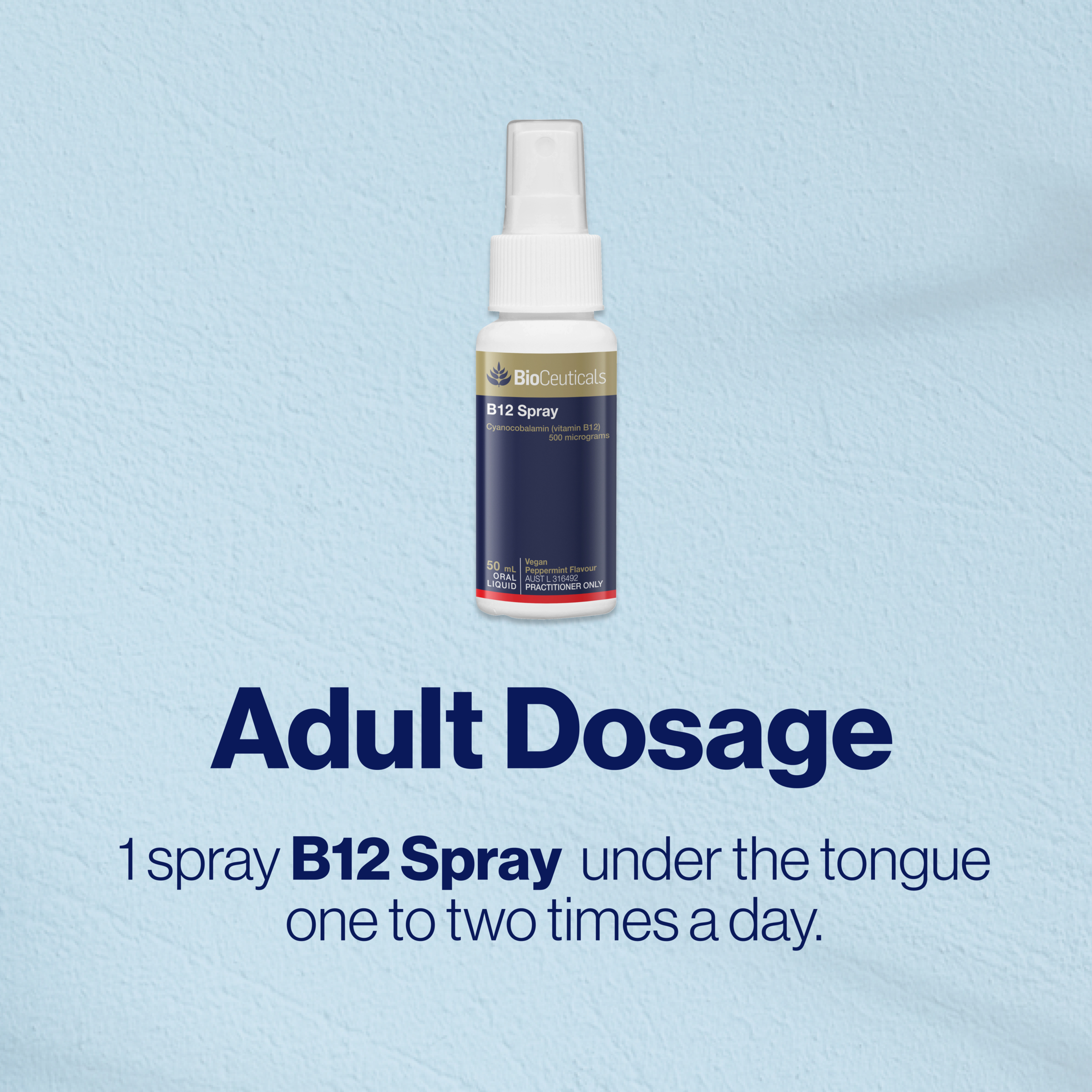 BioCeuticals B12 Liquid Peppermint Flavour Oral Spray 50ml - Image 7