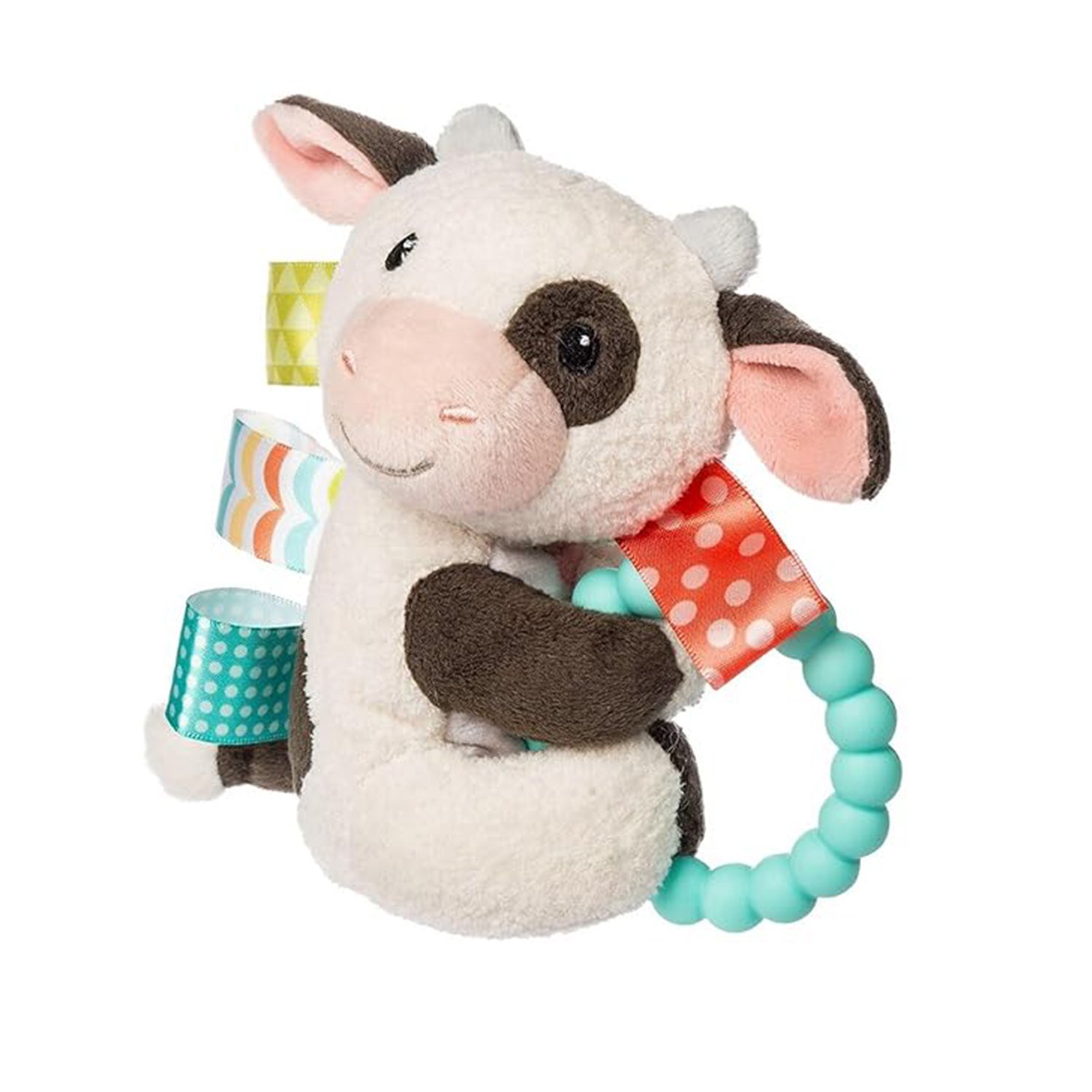 Mary Meyer Taggies Buttercup Cow Teether Rattle 1 each