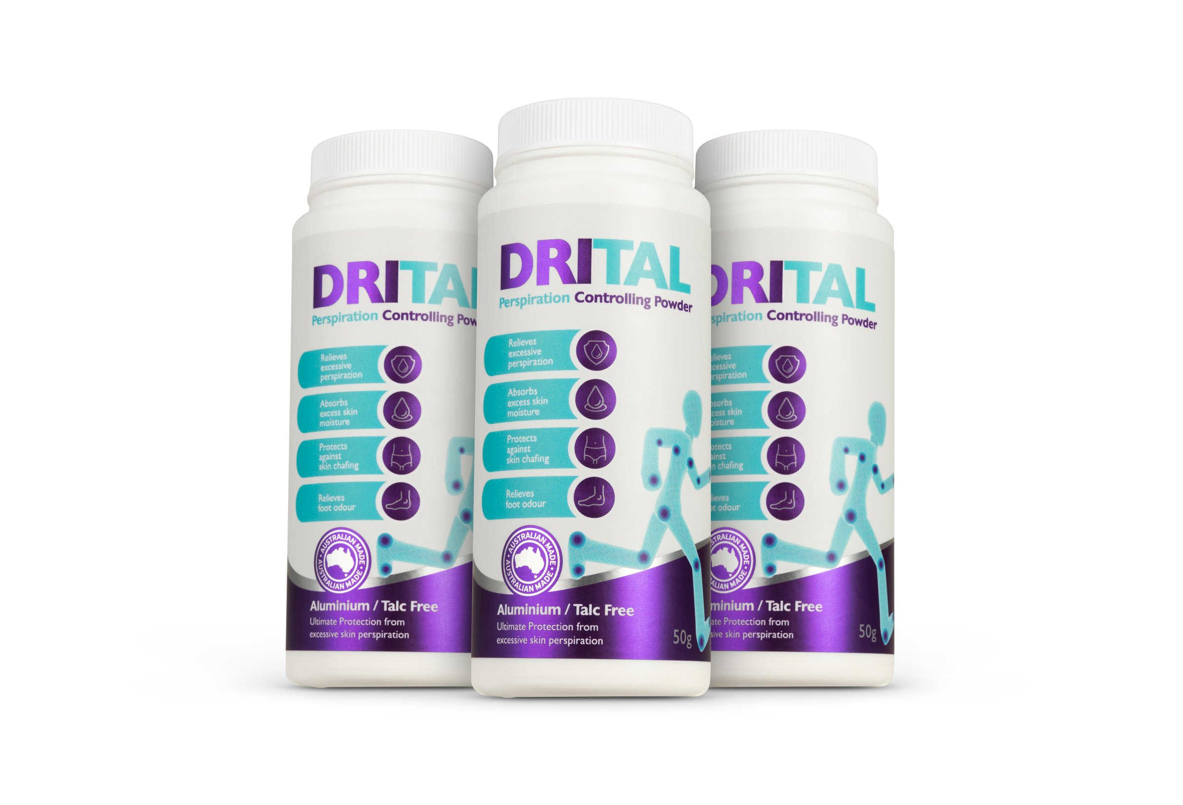 DriTal Perspiration Controlling Powder Aluminium/Talc Free 50g - Image 2